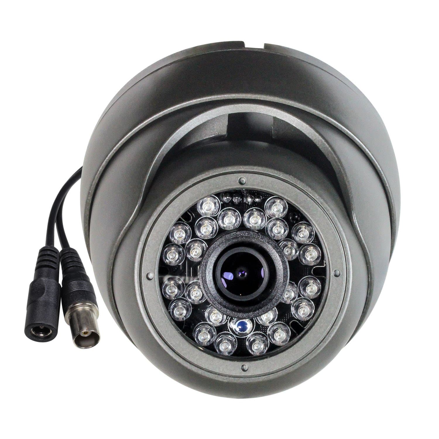 SKYVIEW HD 1080P Hybrid CCTV Camera, 2 Mega Pixel CMOS, TVI/CVI/AHD/CVBS 4 in 1, 3.6mm Fixed Lens and 24 IR LEDs, IP66 Waterproof Day/Night Vision IR Cut Security Camera - Grey (Default TVI Output)