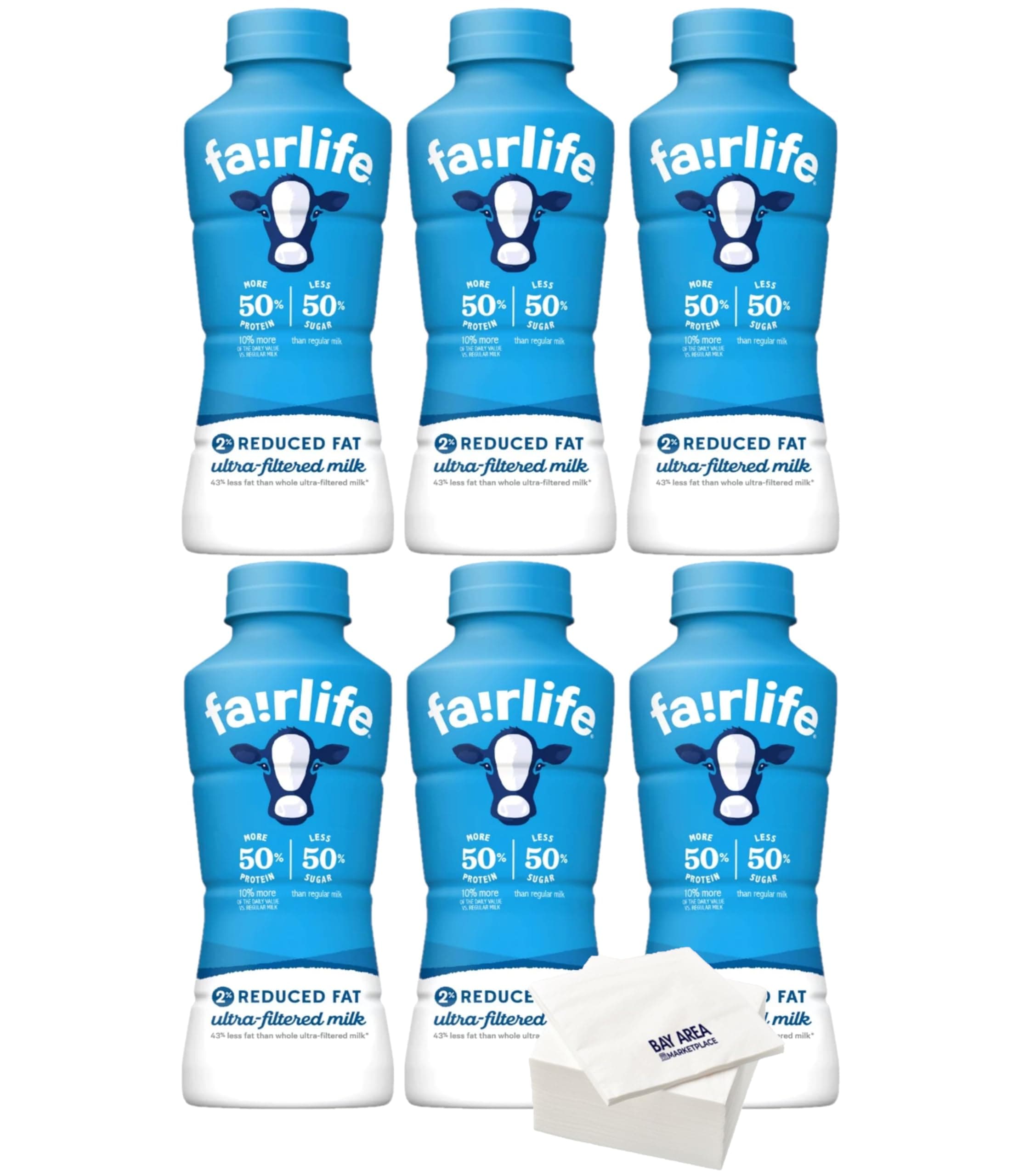 Fairlife Ultra Filtered Milk, Reduced Fat Milk, 14oz Bottles, Pack of 6 (Original)