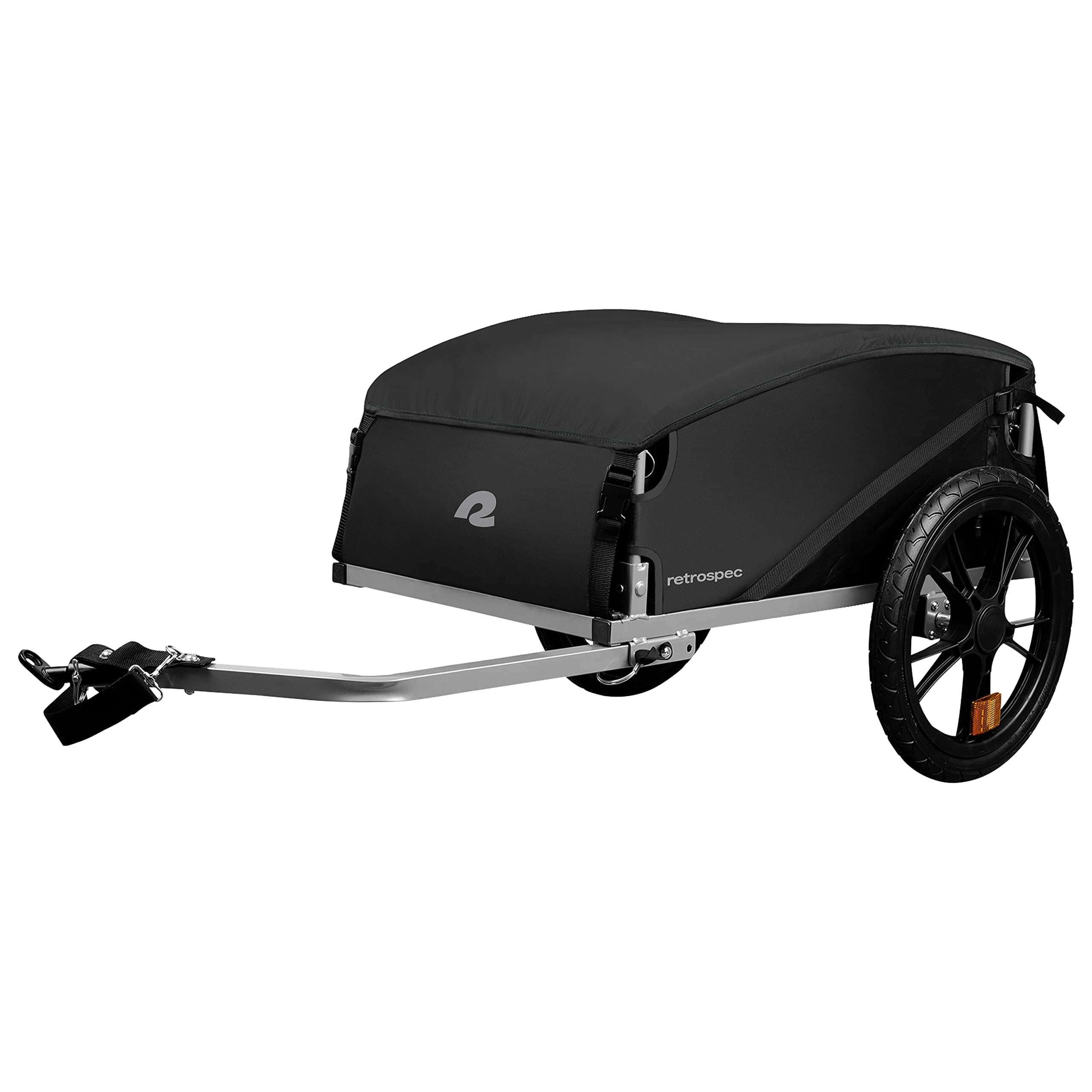 Retrospec Rover Hauler Cargo Bike Trailer with Folding Frame & Weather Resistant Fabric, Large Cargo Carrier, Fits 20” - 29” Bicycle Wheels