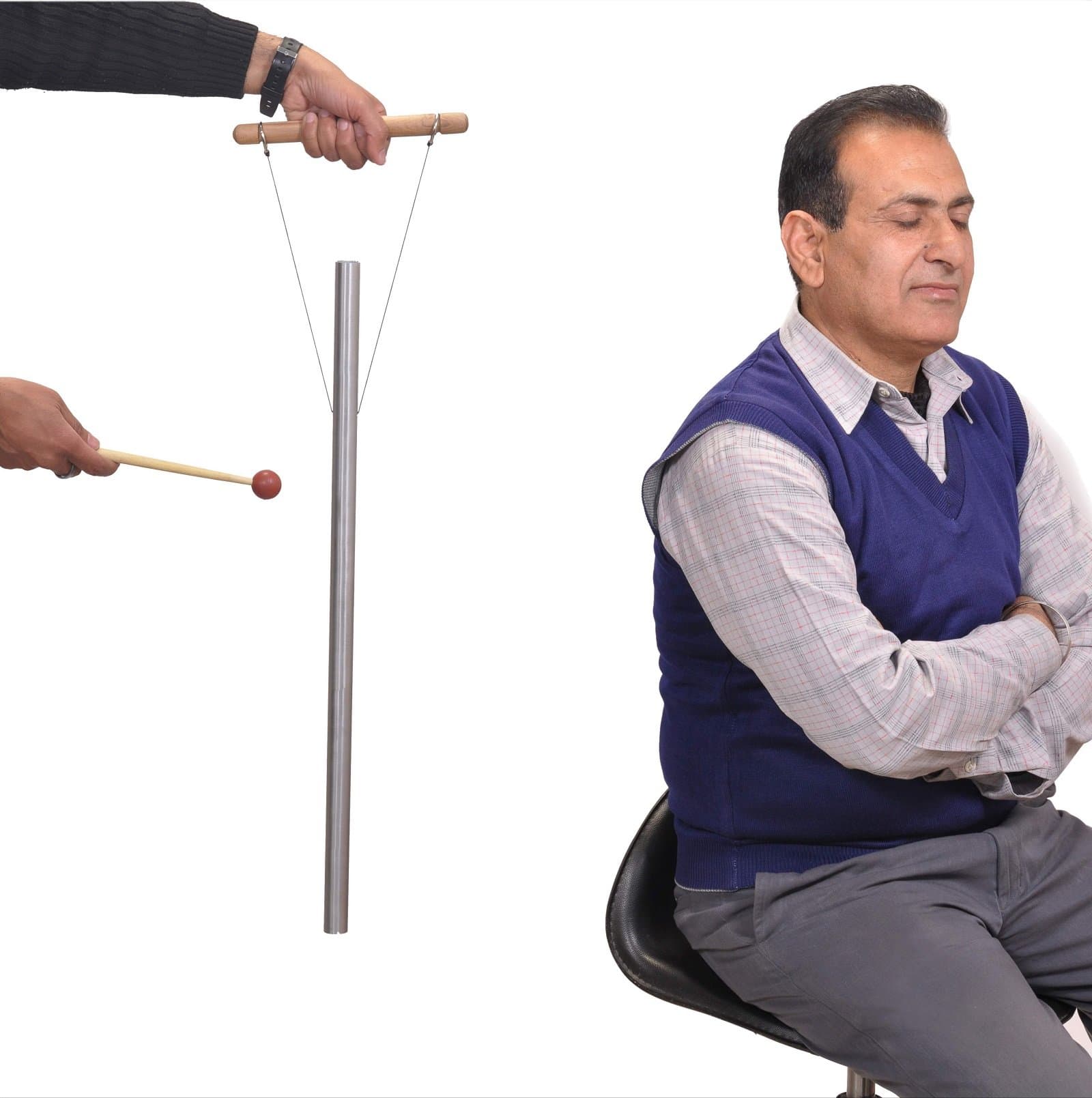 432 Hz Healing Tuned Pipe Louder Than Tuning Fork with Mallet, Hand Stand