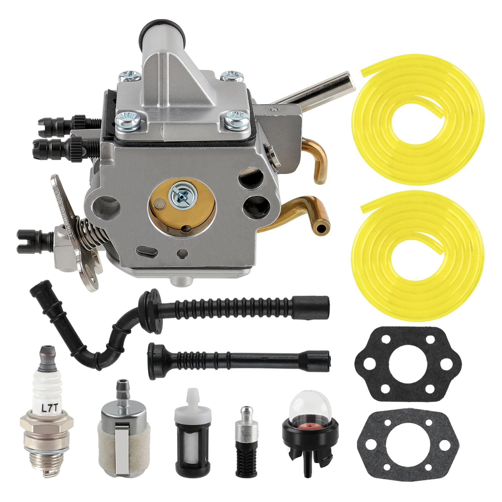CarbhubC1Q-S258 Carburetor for Stihl MS192 MS192T MS192TC Chainsaw Carb Replace Zama C1Q-S258 1137-120-0650 with Fuel Line Filter Spark plug Tune-up Kits