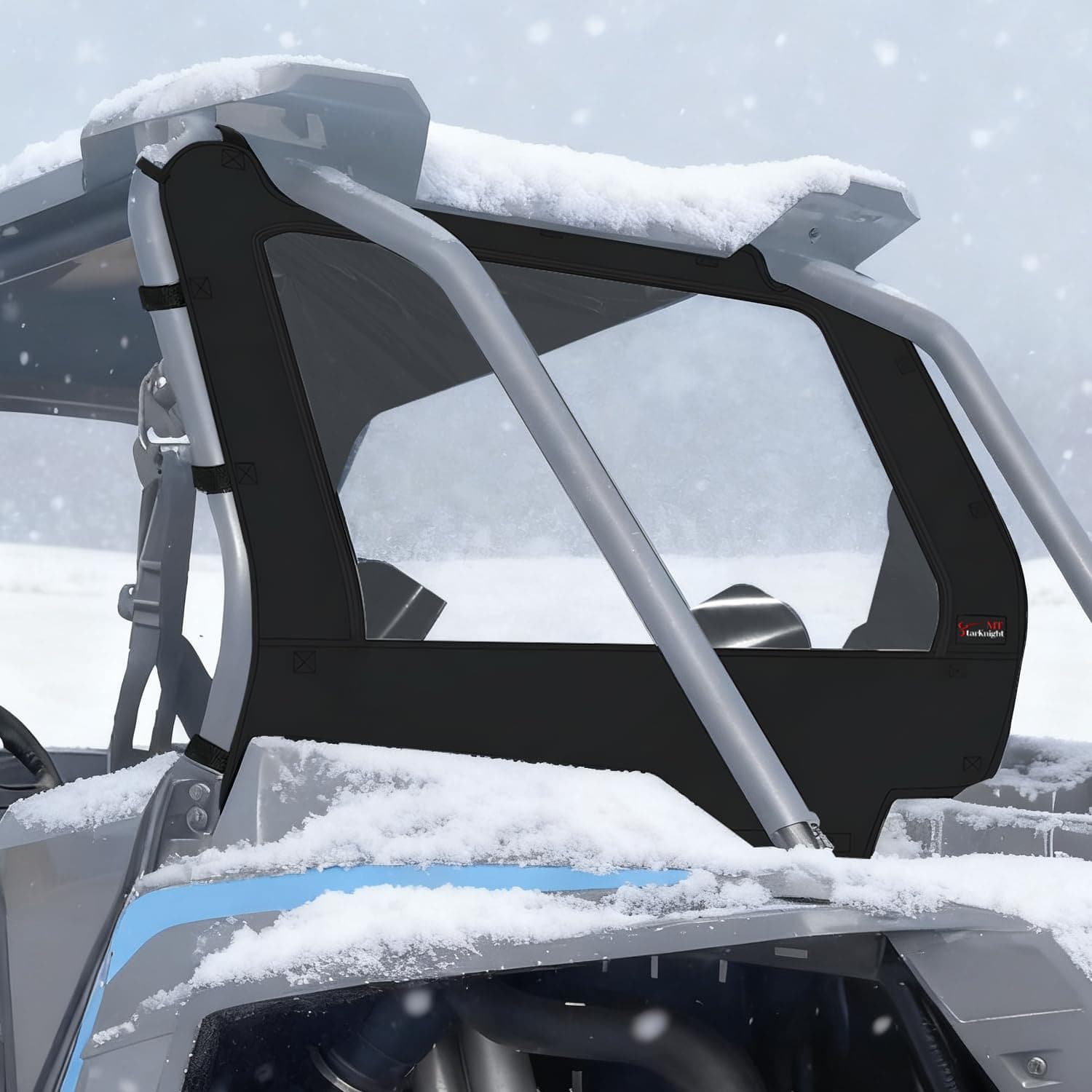 StarknightMT Rear Soft Window Compatible with Polris RZR XP 1000/4 1000/XP TURBO /XP 4 TURBO Dustproof Rainproof UTV Back Windshield RZR Accessories Back Dust Panel