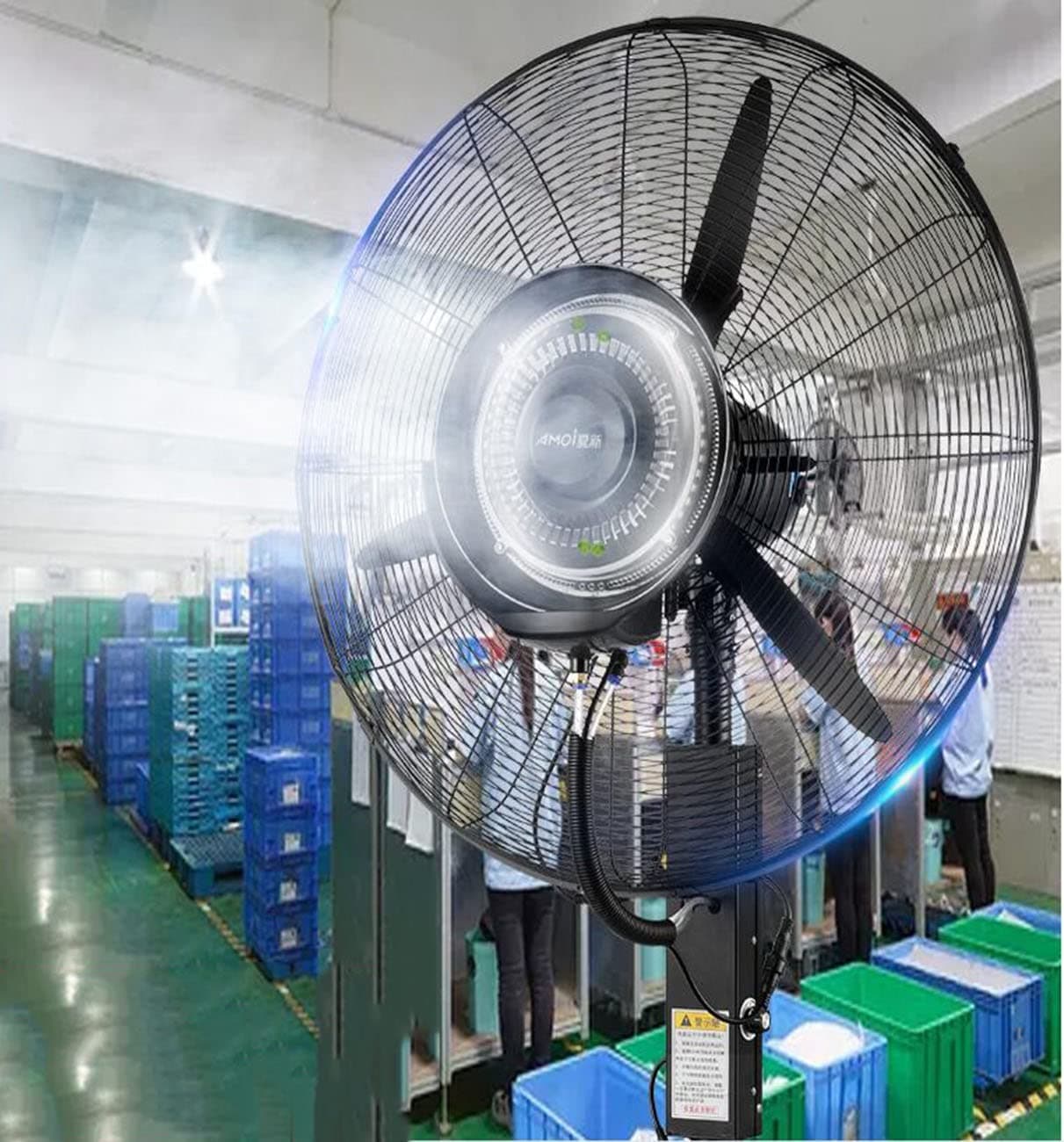 Powerful Outdoor Fan Portable Mist Fan for Patio Cool, High Power 320W/380W, Adjustable Misting for Outdoor Restaurants Factory Shopping Mall, 110V (Size : 320W)