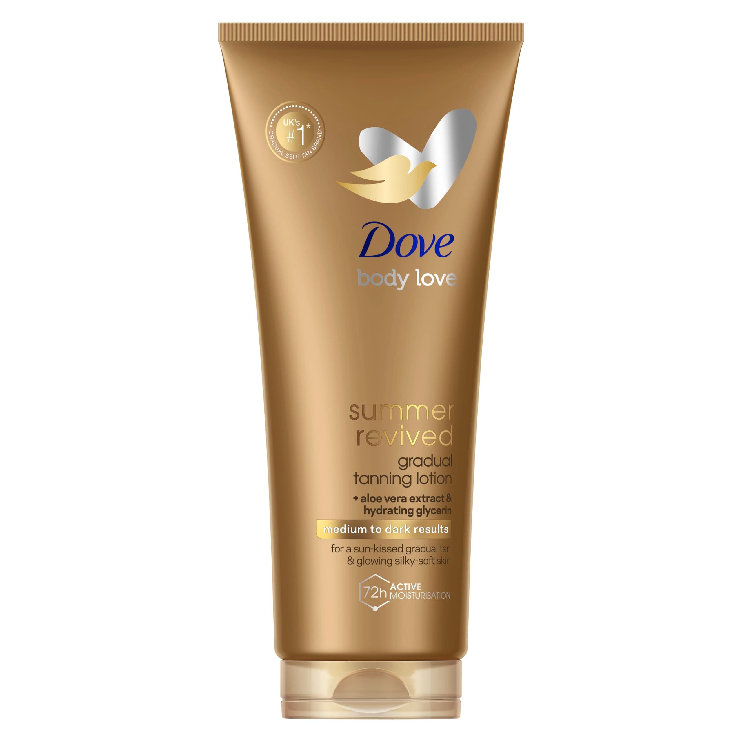 Summer Revived Medium to Dark Gradual Tanning Lotion for a gradual tan and natural, radiant glow non‑greasy self-tan for all skin types 200 ml