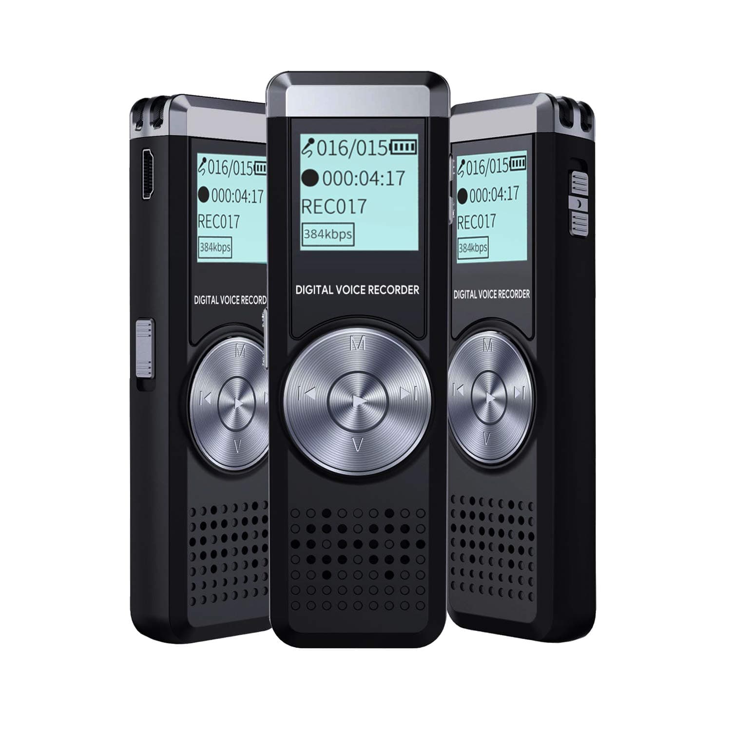 Voice Recorder for lectures Portable Recorder Small Tape Recorder with MP3 IIDA 16GB Audio Recorder Digital Voice Activated Sound Recorder USB Mini dictaphone Playback