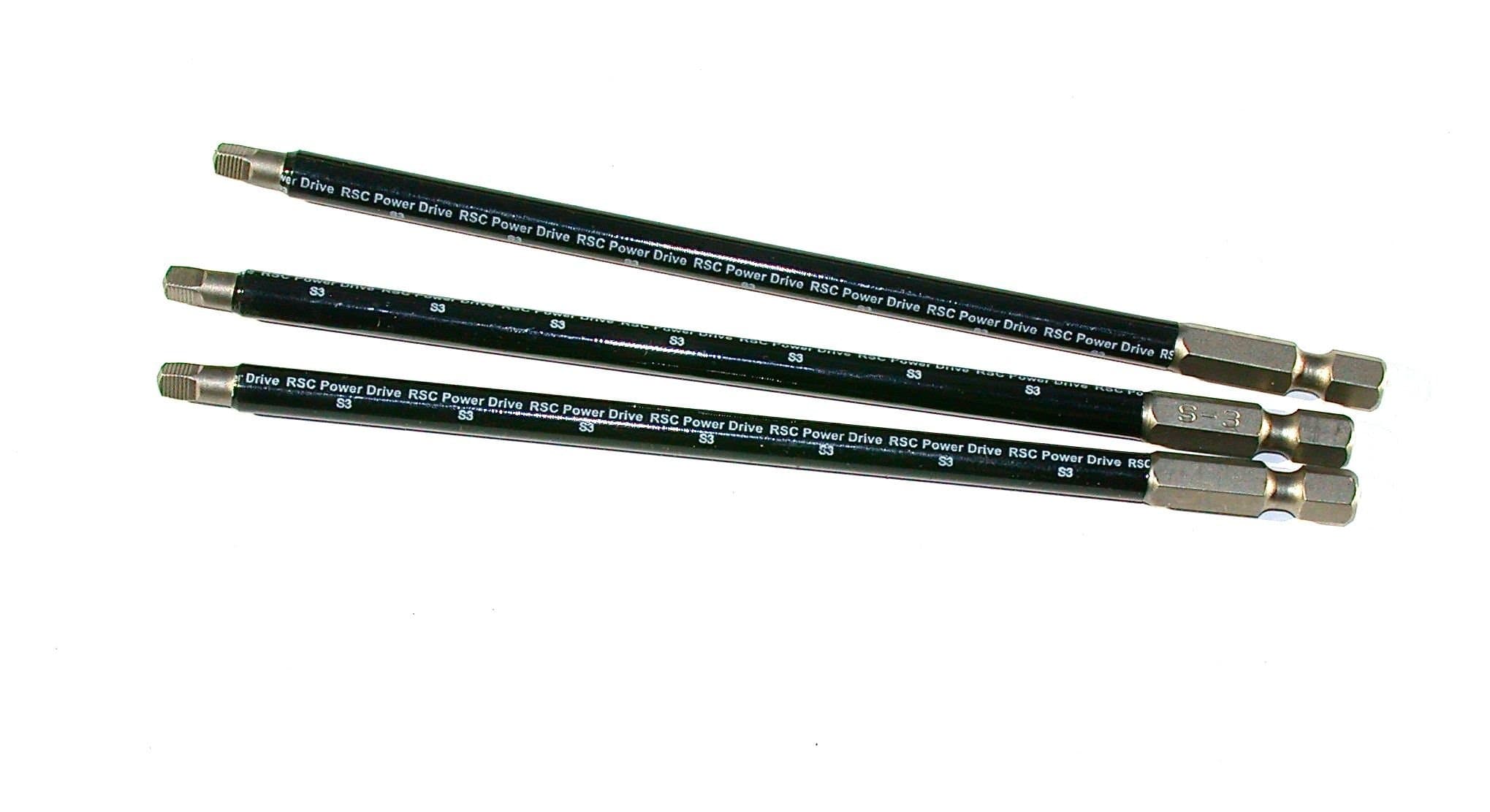 Driver Bits #3 Square (6" Robertson style) 3 Pack