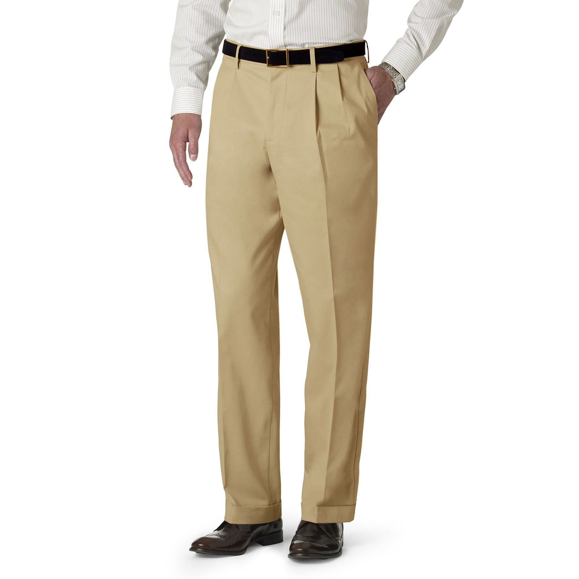 Dockers Men's Iron Free Khaki D4 Relaxed Fit Pleated Pant