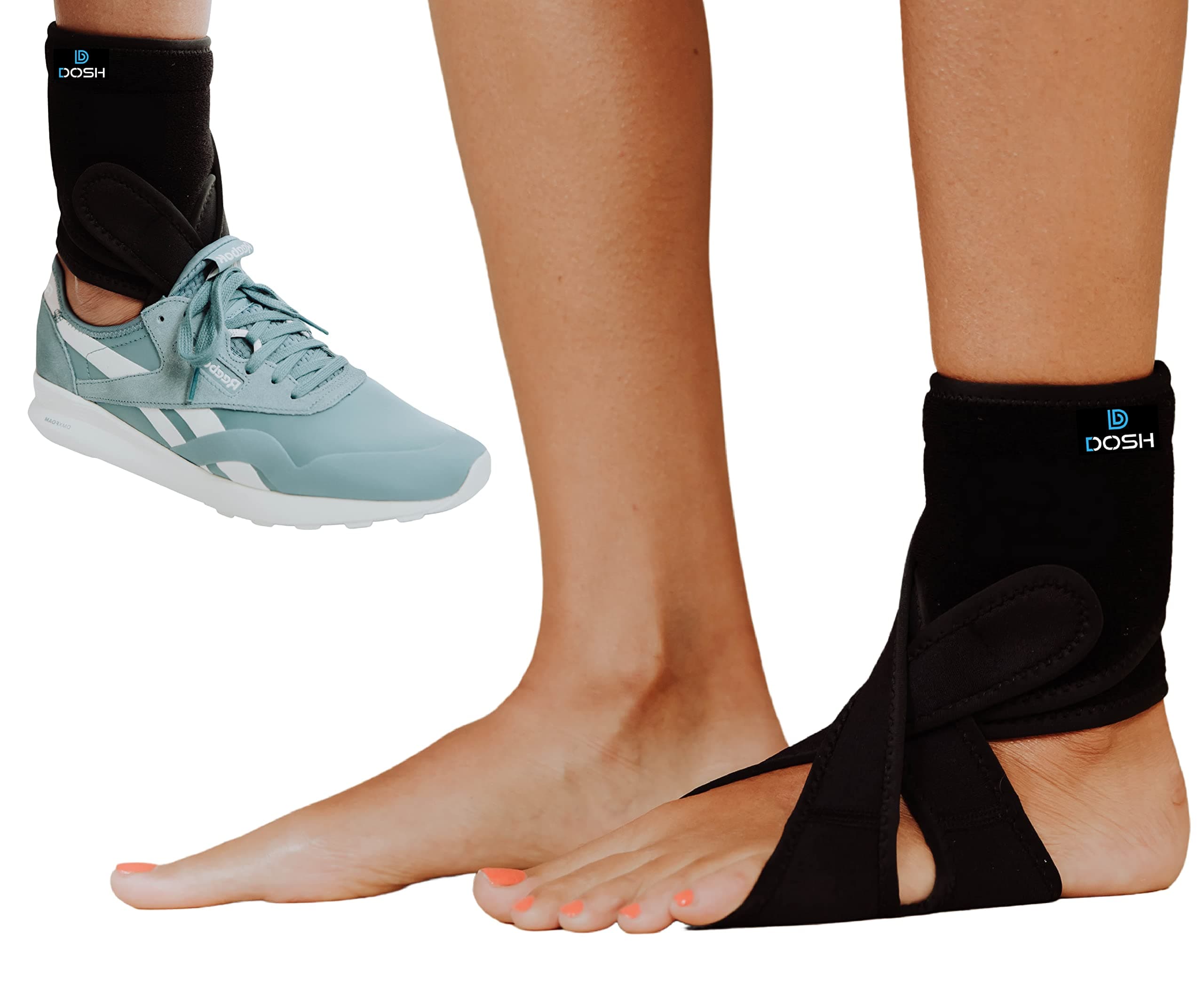 DOSH AFO Foot Drop Brace - Drop Foot Braces - Foot Drop Brace for Walking - AFO Brace - Drop Foot Brace for Walking - Ankle Foot Orthosis - Foot Drop Orthotics - (Left- One Size)
