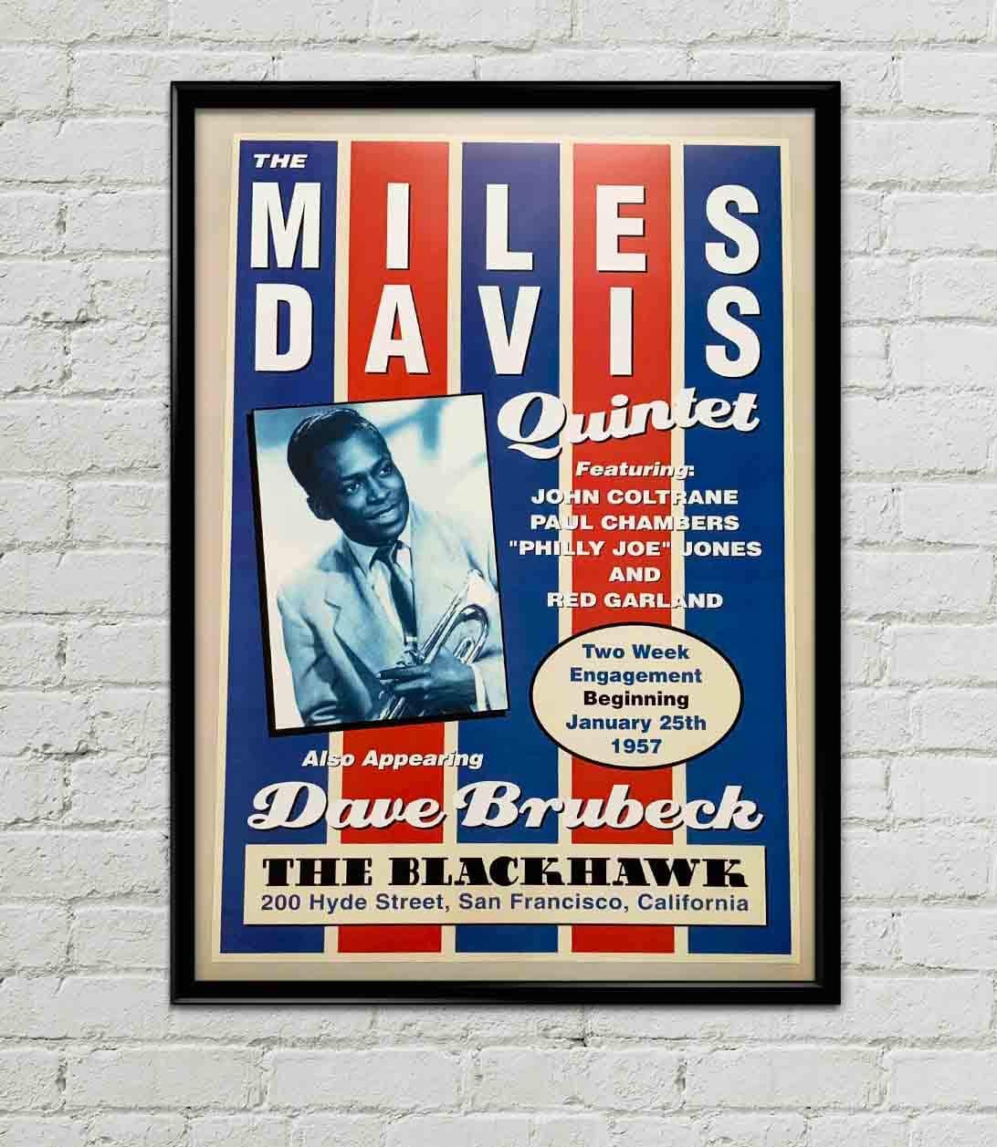Miles Davis Vintage Concert Print Poster 18"x24" Jazz Memorabilla
