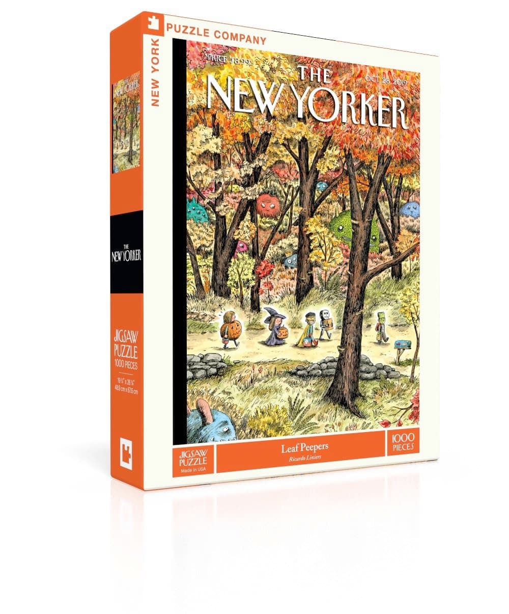 New York Puzzle Company - New Yorker Leaf Peepers - 1000 Piece Jigsaw Puzzle for Adults by Ricardo Liniers