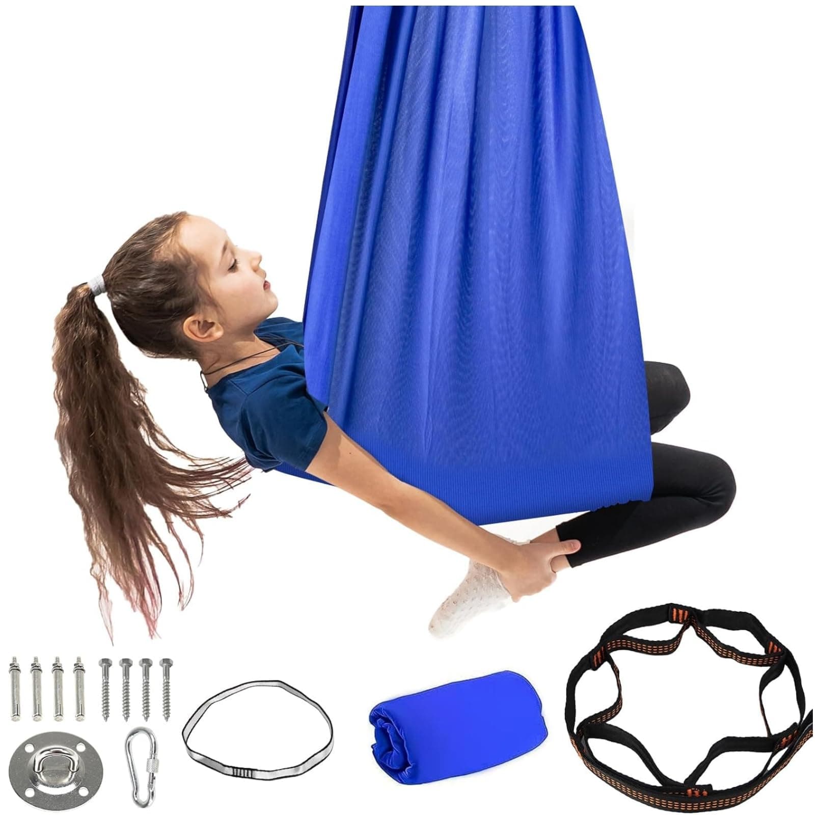 Sensory Swing for Kids Indoor,Kids Sensory Swing Therapy Swing for Kids & Adults up to 220 LB, 110"L x 62W" Kids Swing Hammock for Child & Adult with Disorders, Autism Toddler Hammock Swing