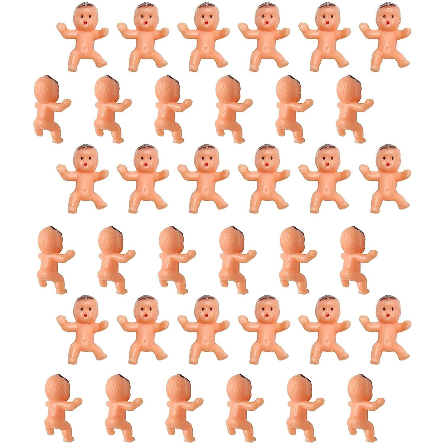 36pcs Mini Plastic Babies for Baby Shower, ice Cube Game, Party Decorations, Baby Toys