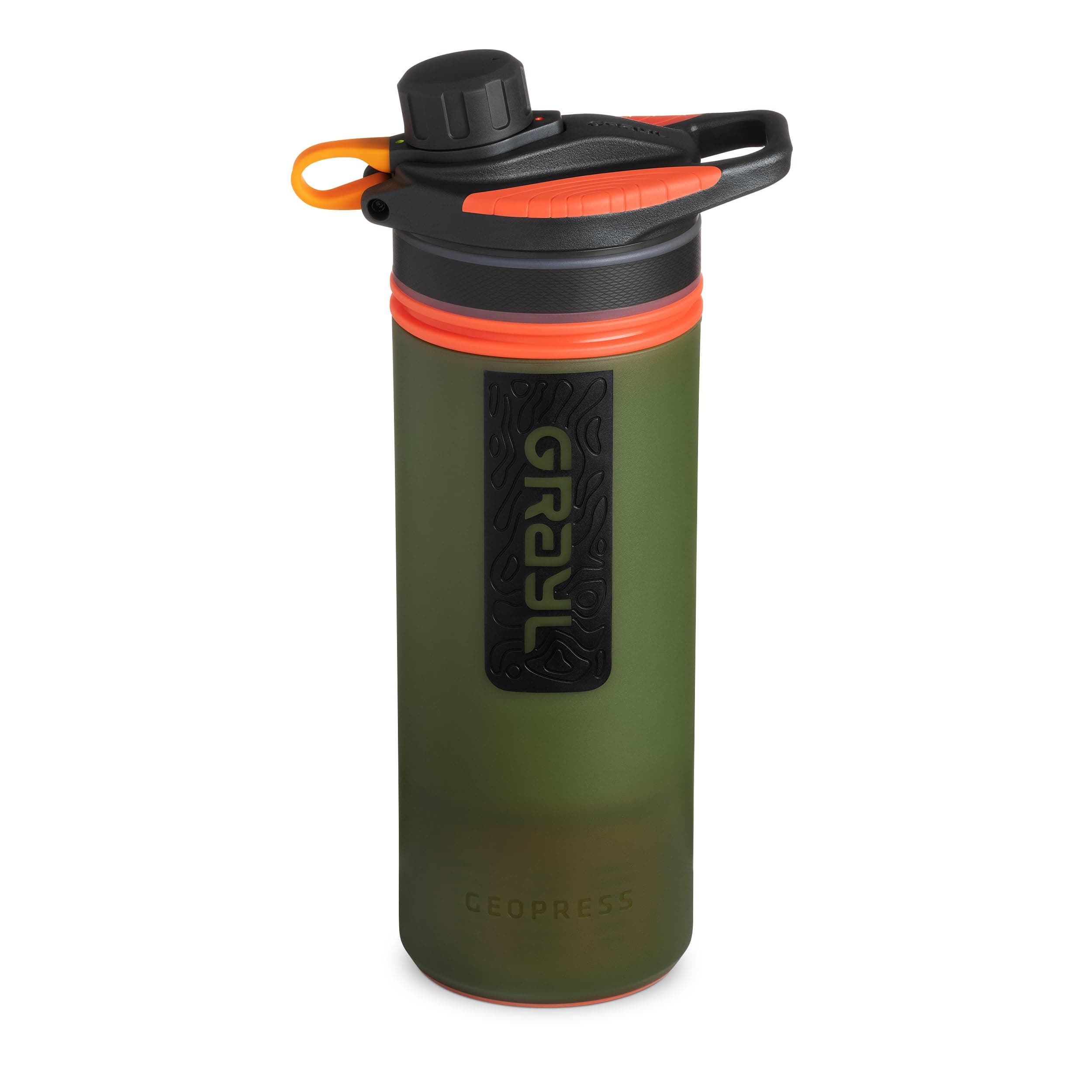 GRAYL GeoPress 24 oz Water Purifier Bottle - Filter for Hiking, Camping, Survival, Travel (Oasis Green)
