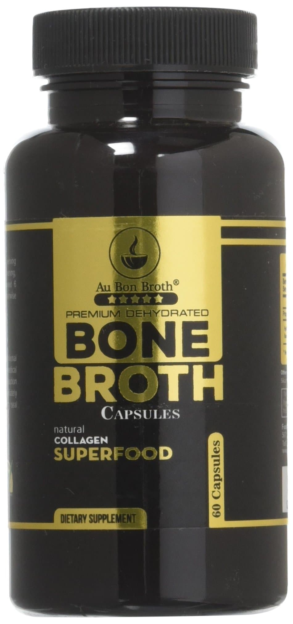 Bone Broth Protein Powder Superfood Capsules - Organic Dehydrated Grassfed Beef + Chicken Powder Blend Pills - Non-GMO - Collagen + Bone Broth Protein (120 Capsules Total)
