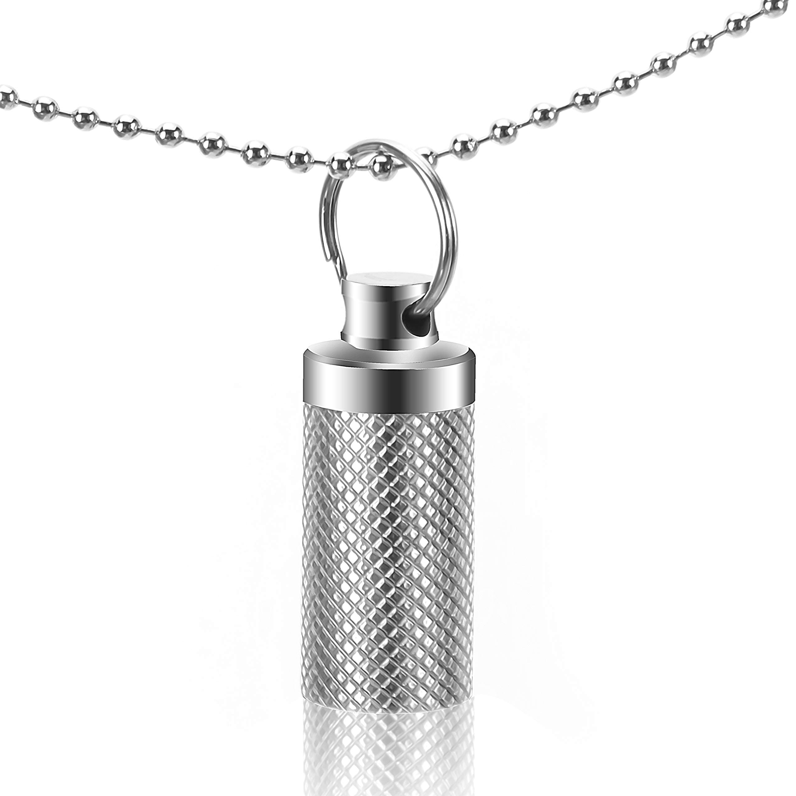 PPFISH Mini Titanium Pill Fob, Small Pill Box, Keychain Pill Case, Waterproof Pill Container, Emergency Pill Holder for Men Women