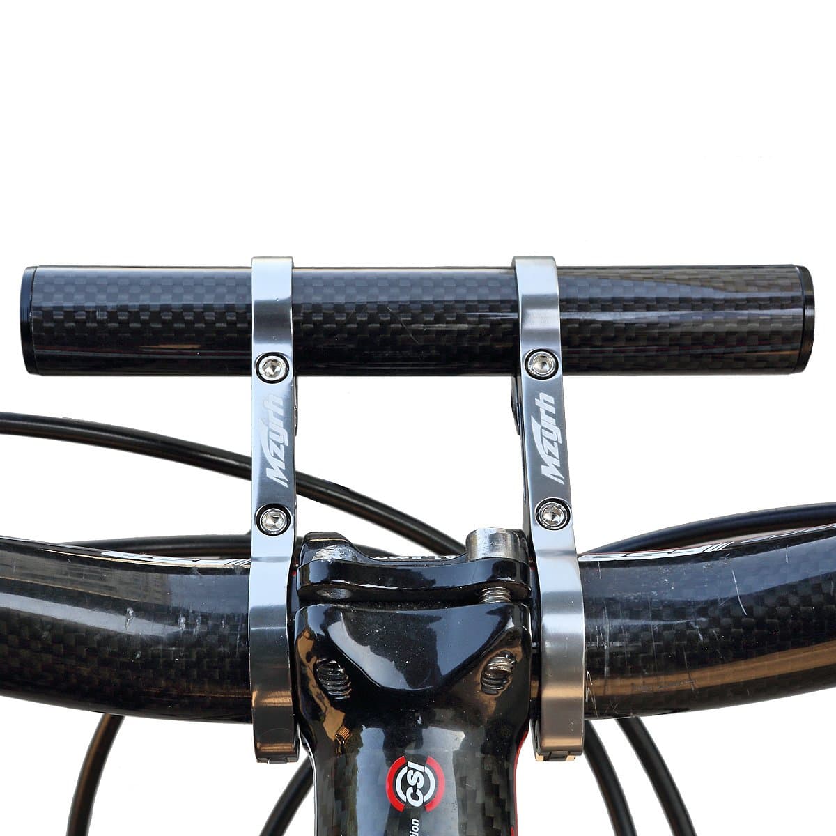 Bike Extension Shelf Bicycle Handlebar Extension Bracket Double Handlebar Extension Carbon Fiber Mount Holder with Aluminum Alloy Bracket Space Saver