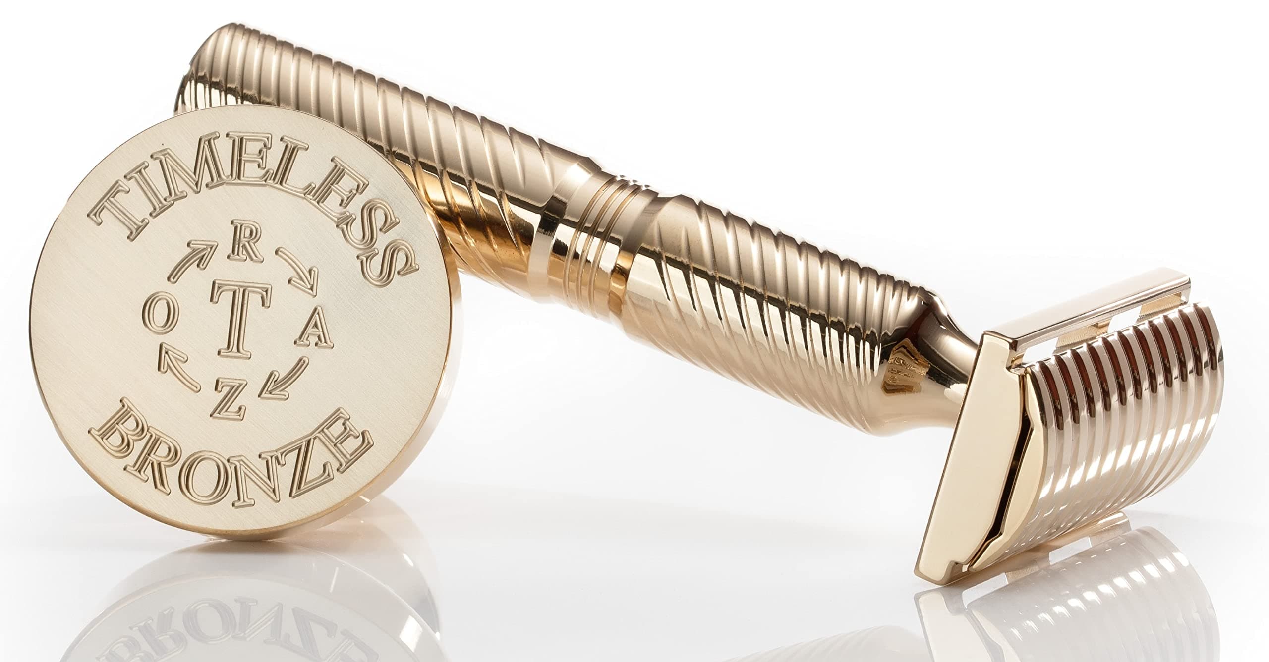 American Made Bronze Double Edge Safety Razor: by TIMELESS RAZOR: Luxury Shaving Razor Made in USA