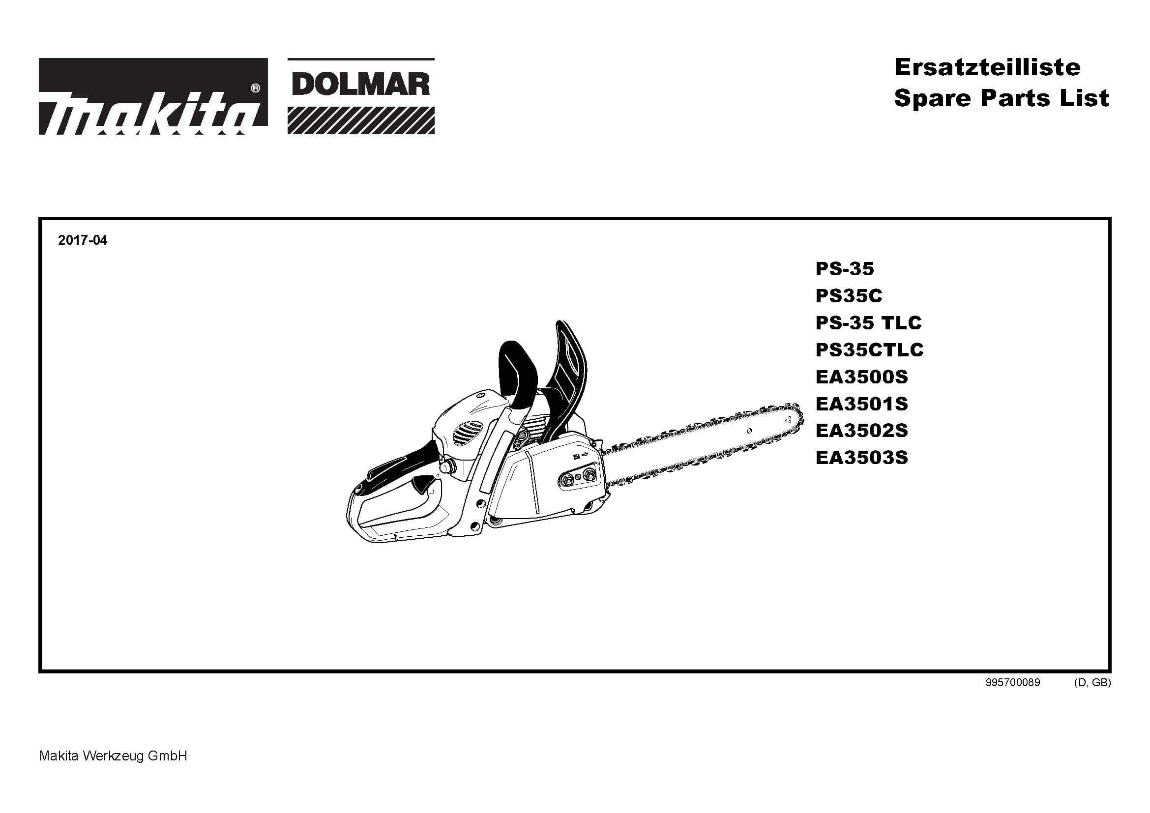 Dolmar 908405205-8597 Inner Star Screw M5x20 Original Replacement Part for Dolmar EA3502S