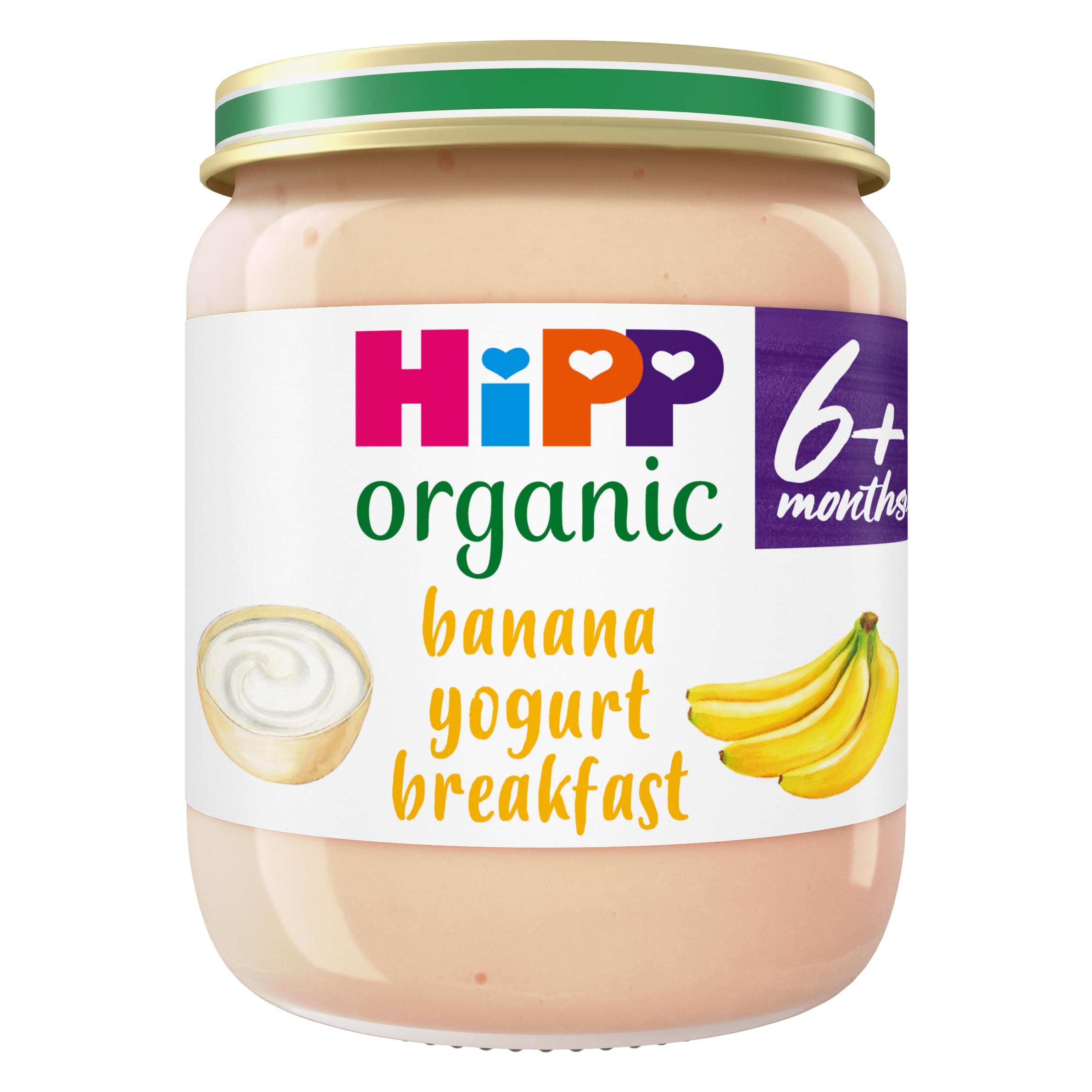 Organic Banana Yogurt Breakfast Baby Food Jar 6+ Months 125g (Pack of 6)
