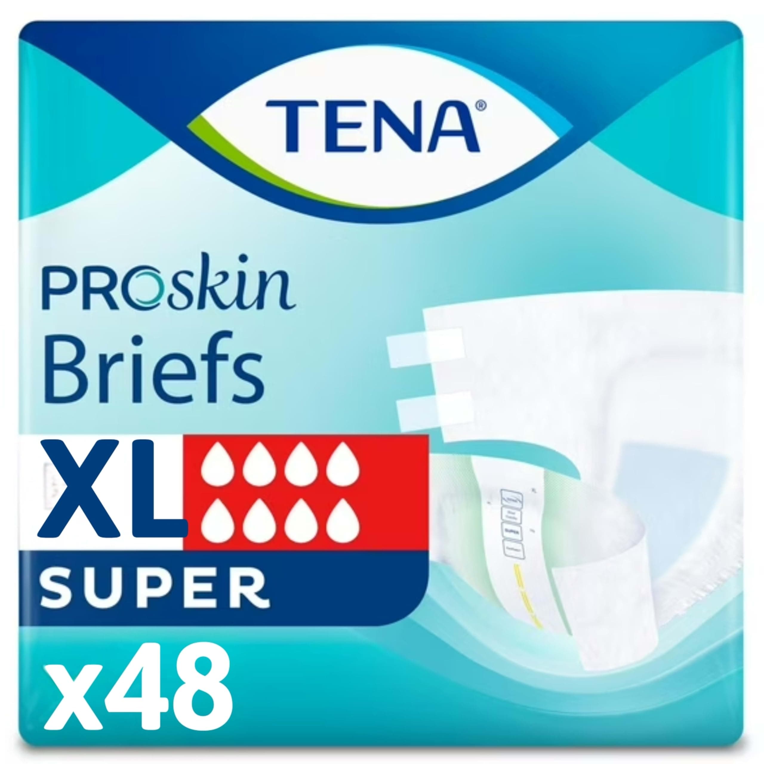 Incontinence Adult Diapers, Maximum Absorbency, Disposable Briefs, ProSkin, X-Large - 48 Count