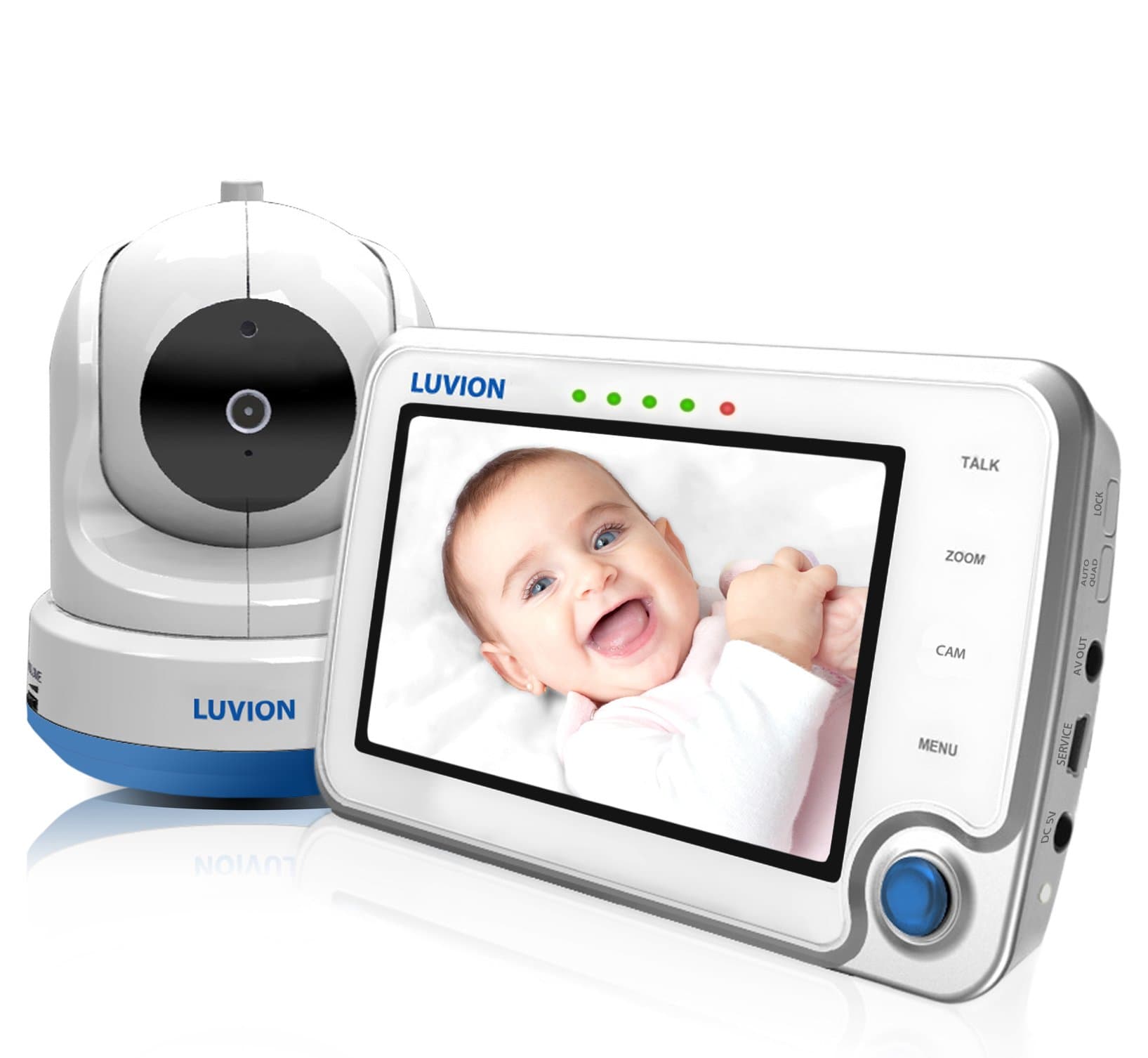 Luvion Supreme Connect 71 Color Digital Baby Monitor with Video Function, 4.3 inch Screen, Dual Mode Optional WiFi (White)