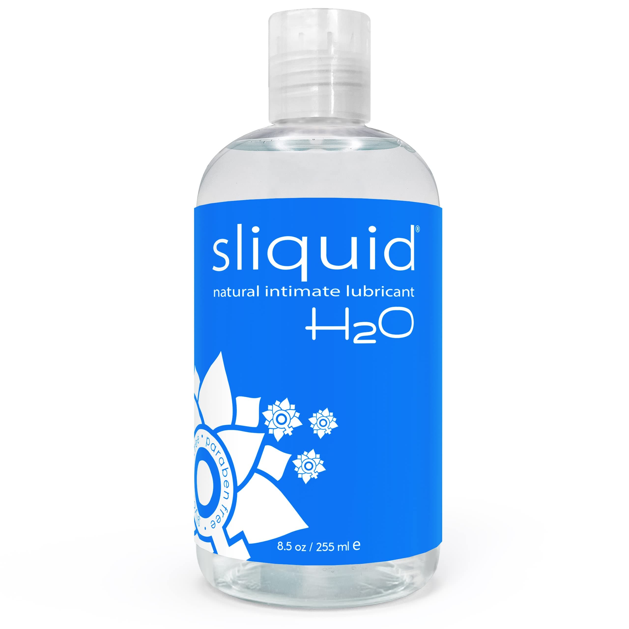 Sliquid H2O Water Based Lube, No Fragrance or Taste, Natural Lube Women, Stain Free, 8.5 Fl Oz