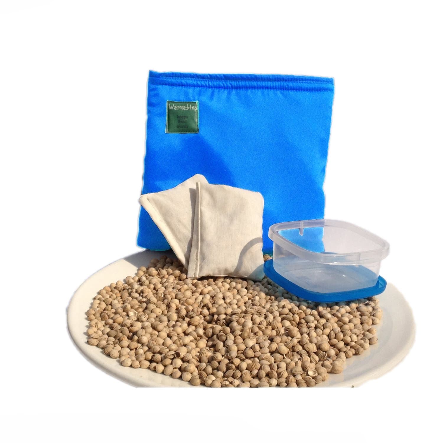 Warmables Food Warmer Sleeves for safe meals on the go (cool aqua, small)