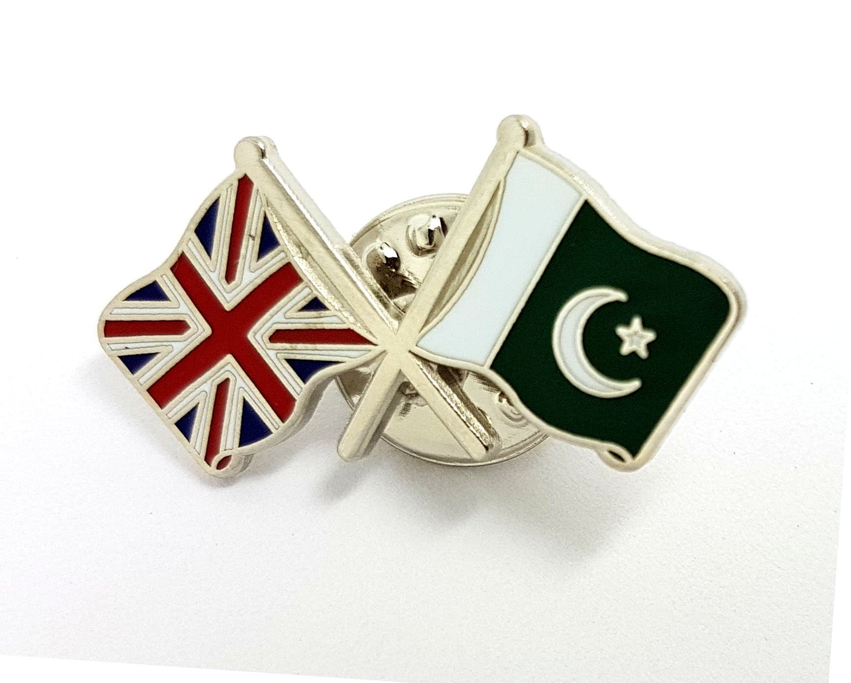 UK UNITED KINGDOM PAKISTAN Friendship Flag Pin Badge
