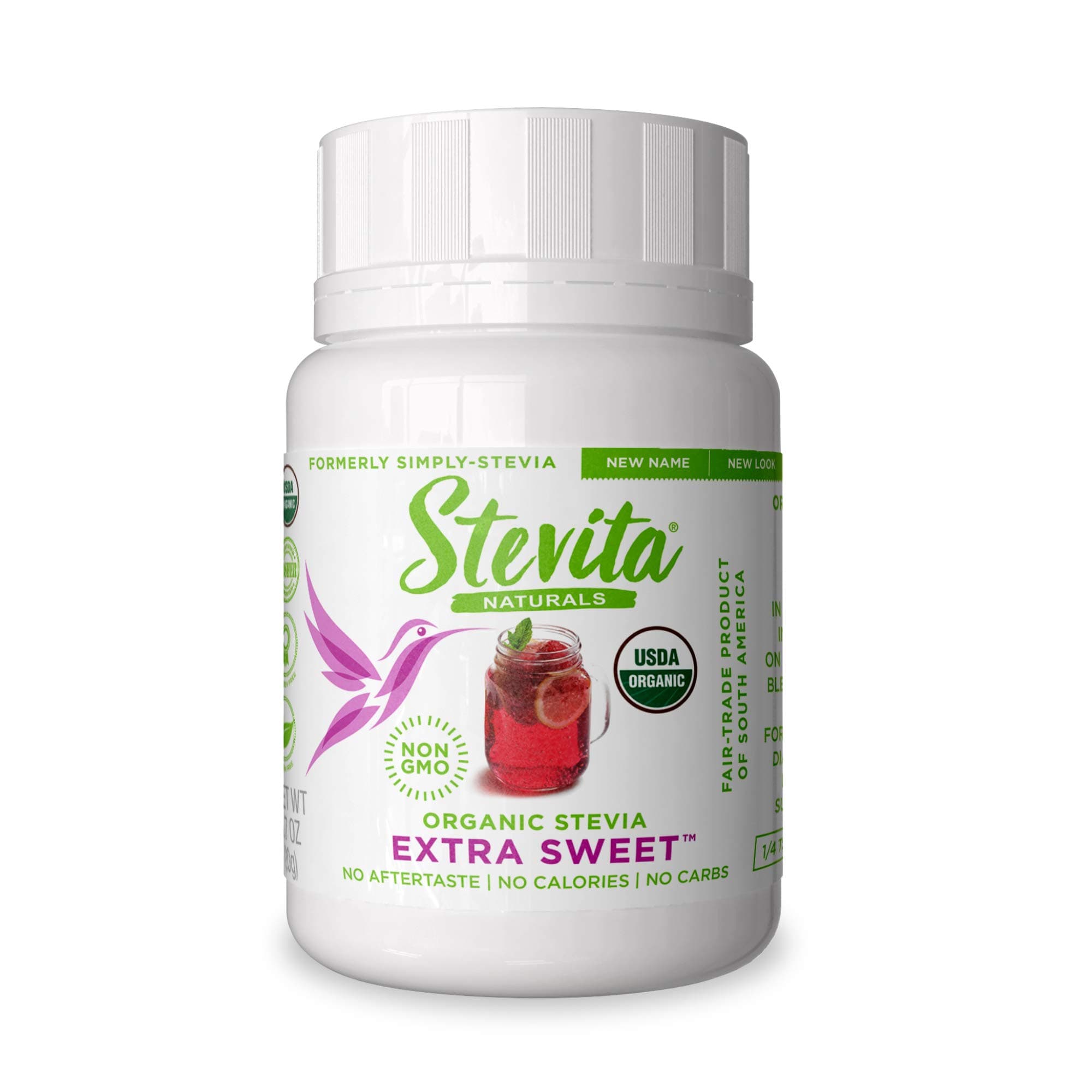 Organic Stevia Extra Sweet - 0.7 oz Powder - All-Natural, No Calorie Sweetener - USDA Organic, Non-GMO, Vegan, Kosher, Keto, Paleo, Gluten Free - 2000 Servings
