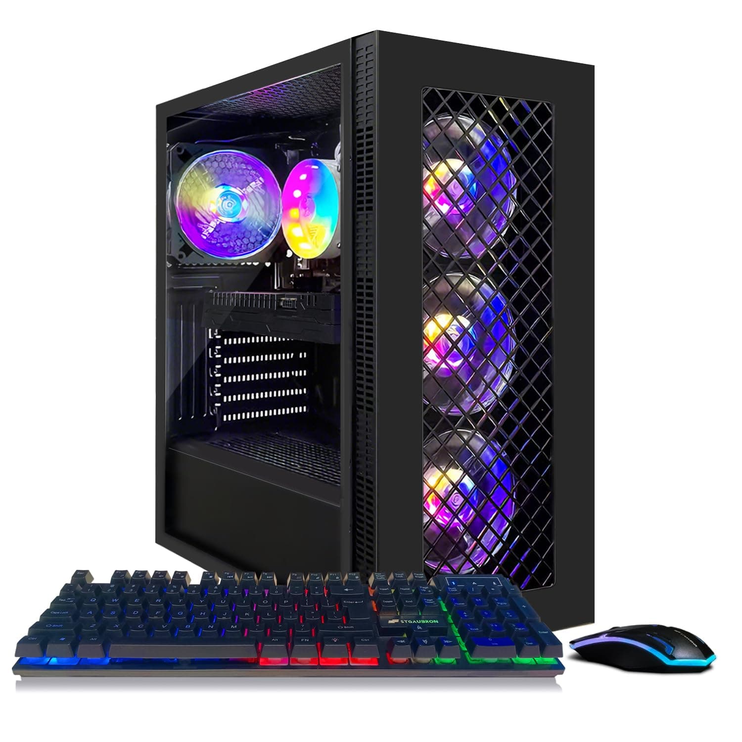 - Gaming PC Computer Desktop, Intel Core I7 8th Gen up to 4.1G, Radeon RX 5700 8G, 16G DDR4, 512G SSD, WiFi 6 & BT 5.2, RGB Fan x4, Windows 11 Home