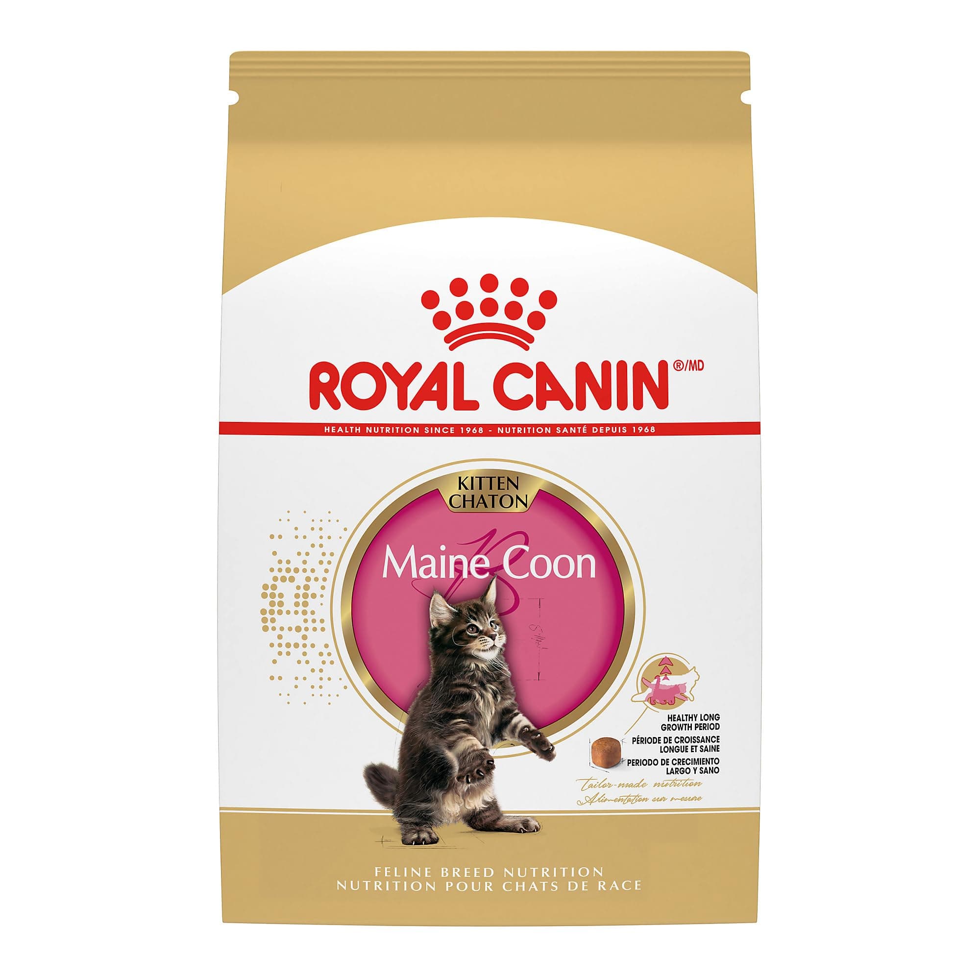 Royal CANIN Feline Breed Nutrition Maine Coon Kitten Alimento seco para Gatos, 3 Libras