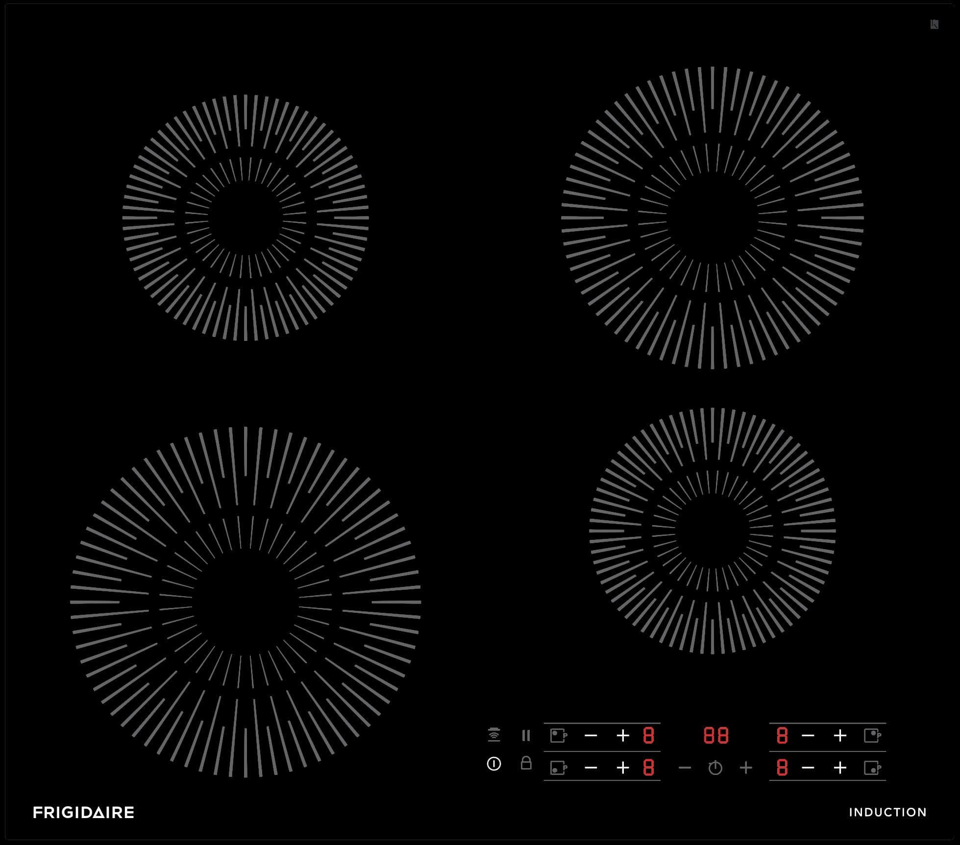 Frigidaire 60CM BUILT-IN 4 BURNER INDUCTION COOKTOP, FRI643BC