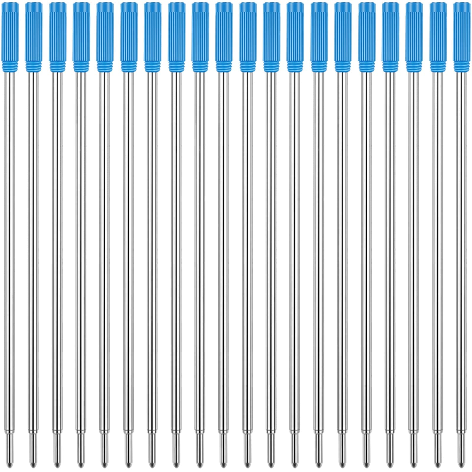 Unibene Cross Compatible Ballpoint Pen Refills 20 Pack, 1.0mm Medium Point-Blue, Smooth Writing Replaceable German Ink Refill