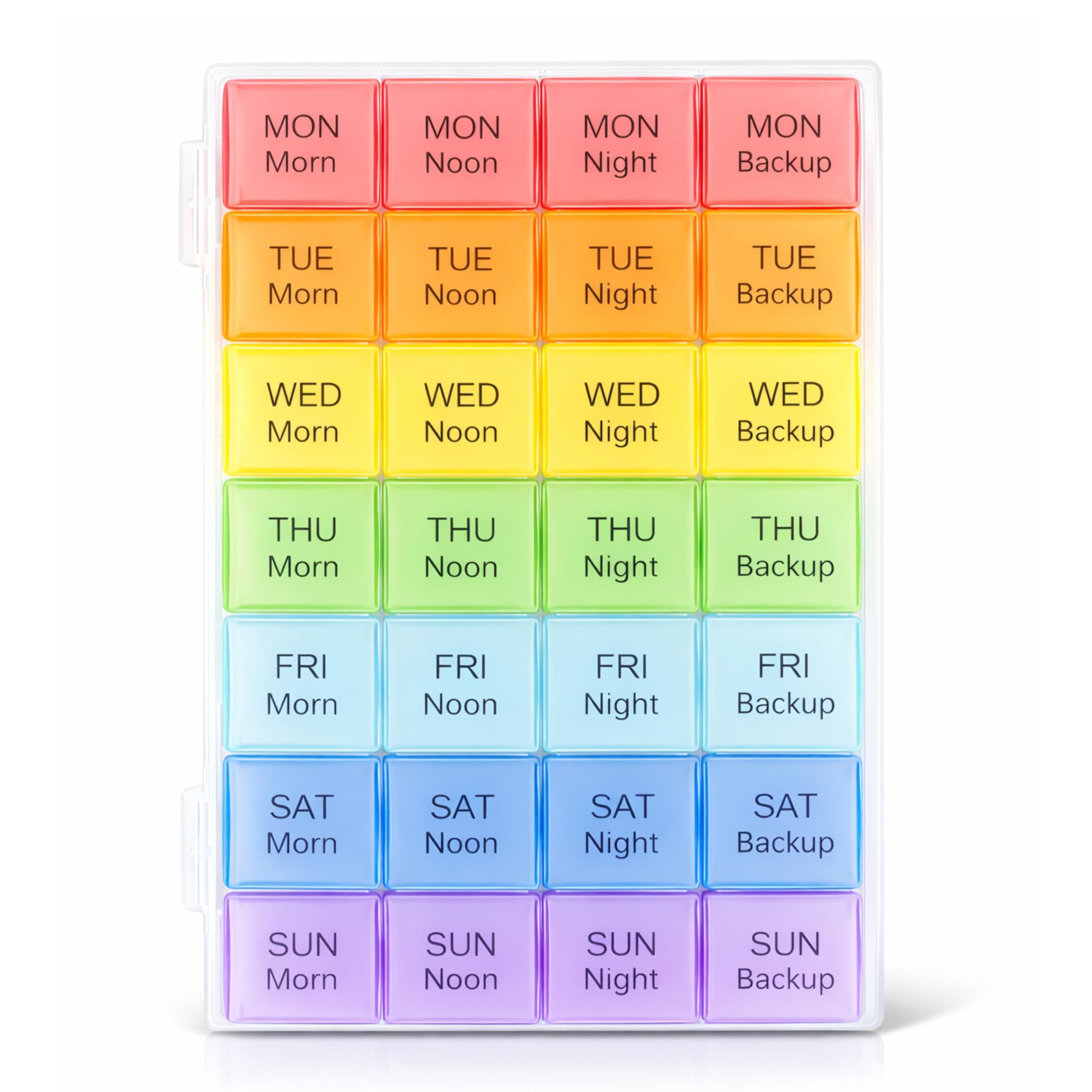 Weekly Pill Organizer 7 Day 4 Times | 28 Slots Large Medicine Box | Moisture-Proof, BPA-Free Tablet & Vitamin Storage Case | Portable Daily Pill Planner for Home, Office & Travel (4 Times 7 Day)