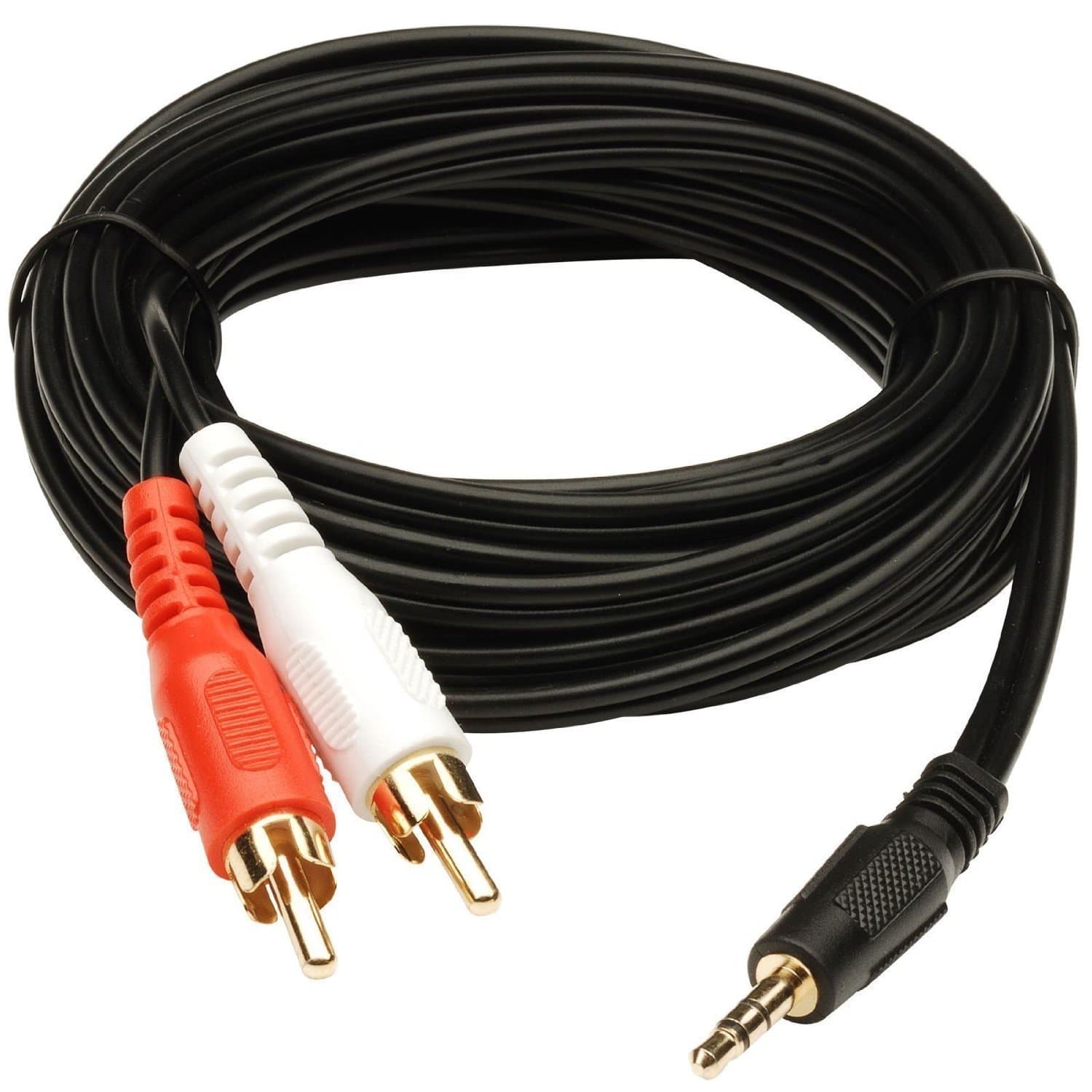 Farhan Enterprise 3.5mm Jack to 2 RCA Male M/M AV Audio Video Cable 1.5 Meter Length