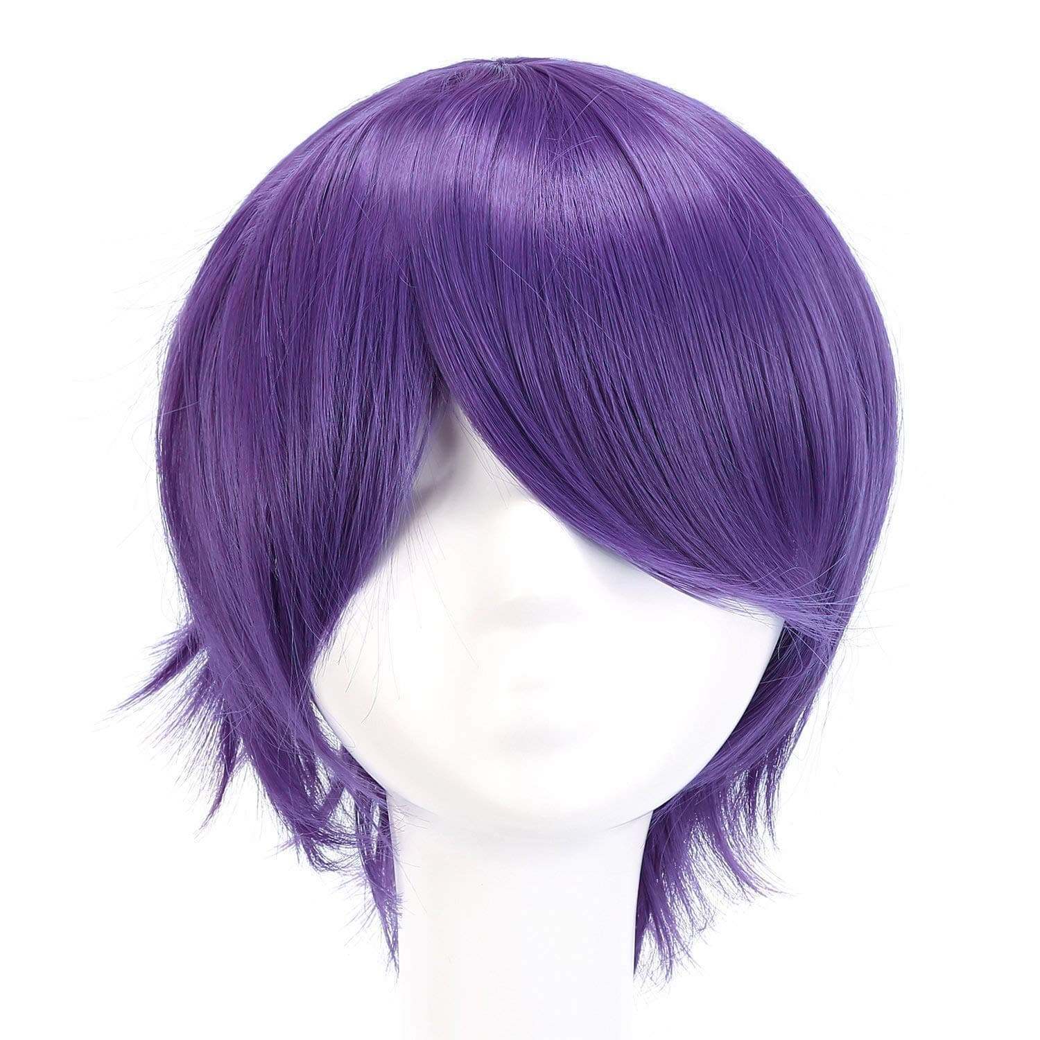 MapofBeauty 12 Inch/30cm Fashion Cosplay Costume Men Short Straight Wig (Purple)