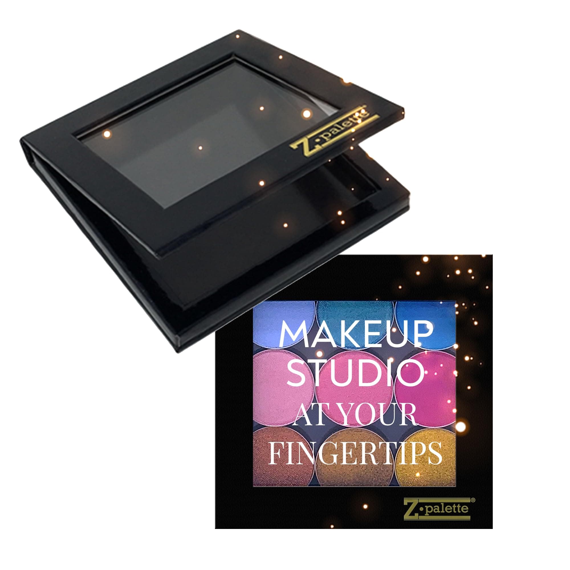 Small Z Palette Magnetic Makeup Palette, Empty Magnetic Palette, Universal Magnet makeup palette for Eyeshadows, Powders, Customizable Beauty Organizer with Clear Window