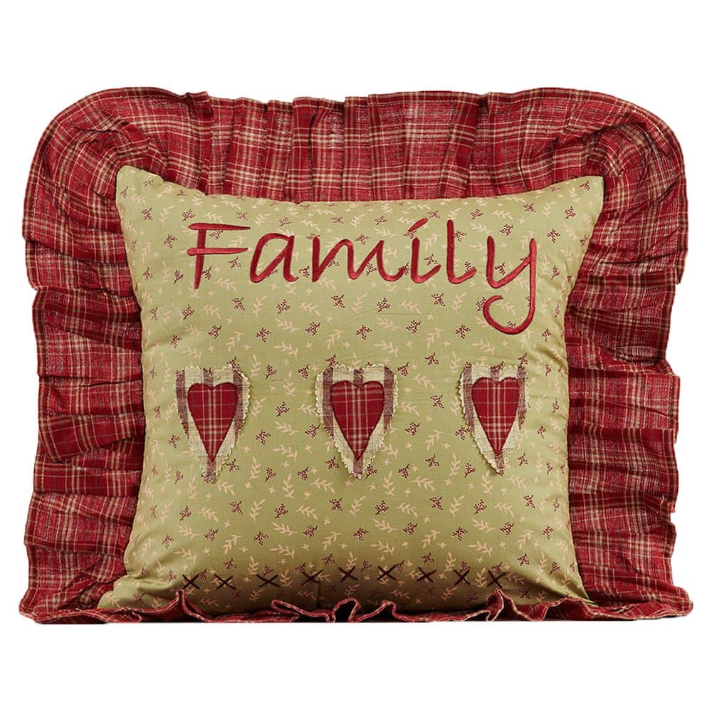Heartland Ruffled Family Pillow