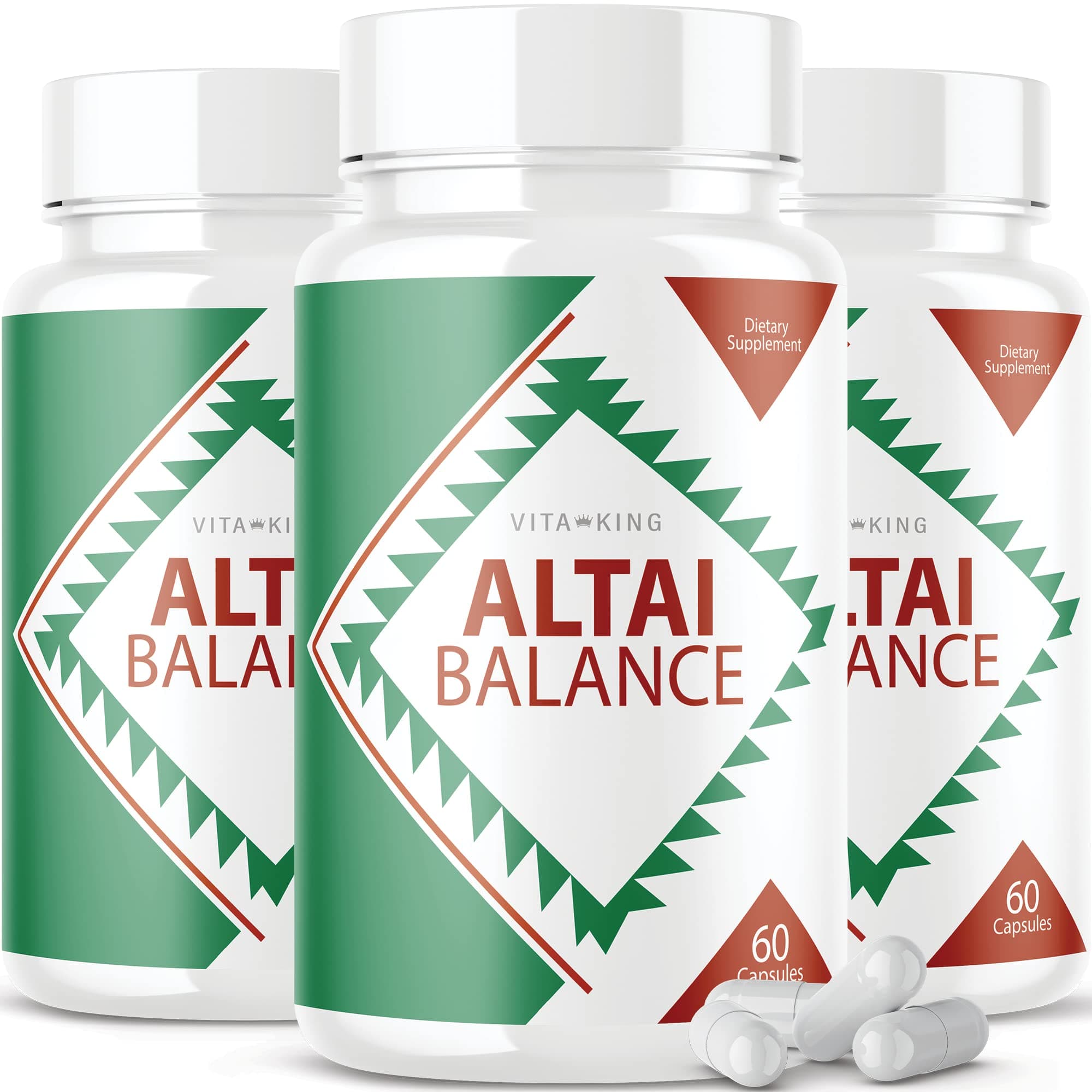 Vitaking (3 Pack) Altai Balance Support Formula Pills Altai Balance Official Supplement (180 Capsules)