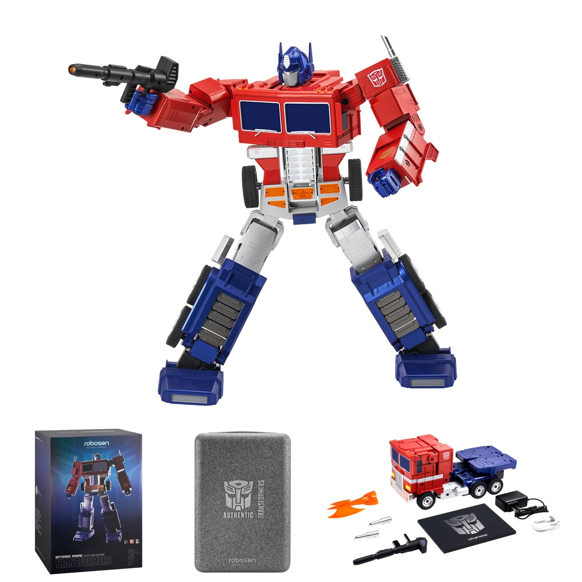 Elite Edition Optimus Prime Transformer: Voice & App-Controlled, Interactive, G1 Series Inspired Convertible Robot - A Collector's Dream for Transformers Fans of All Ages