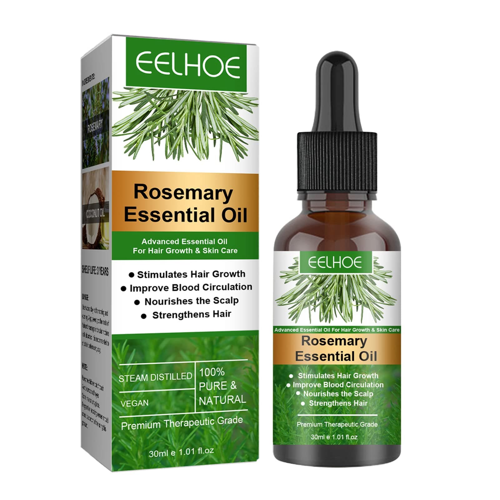 30ml Rosemary Hair Growth Essential Oil Prevent Hair Loss Nourish Scalp Strengthen Hair