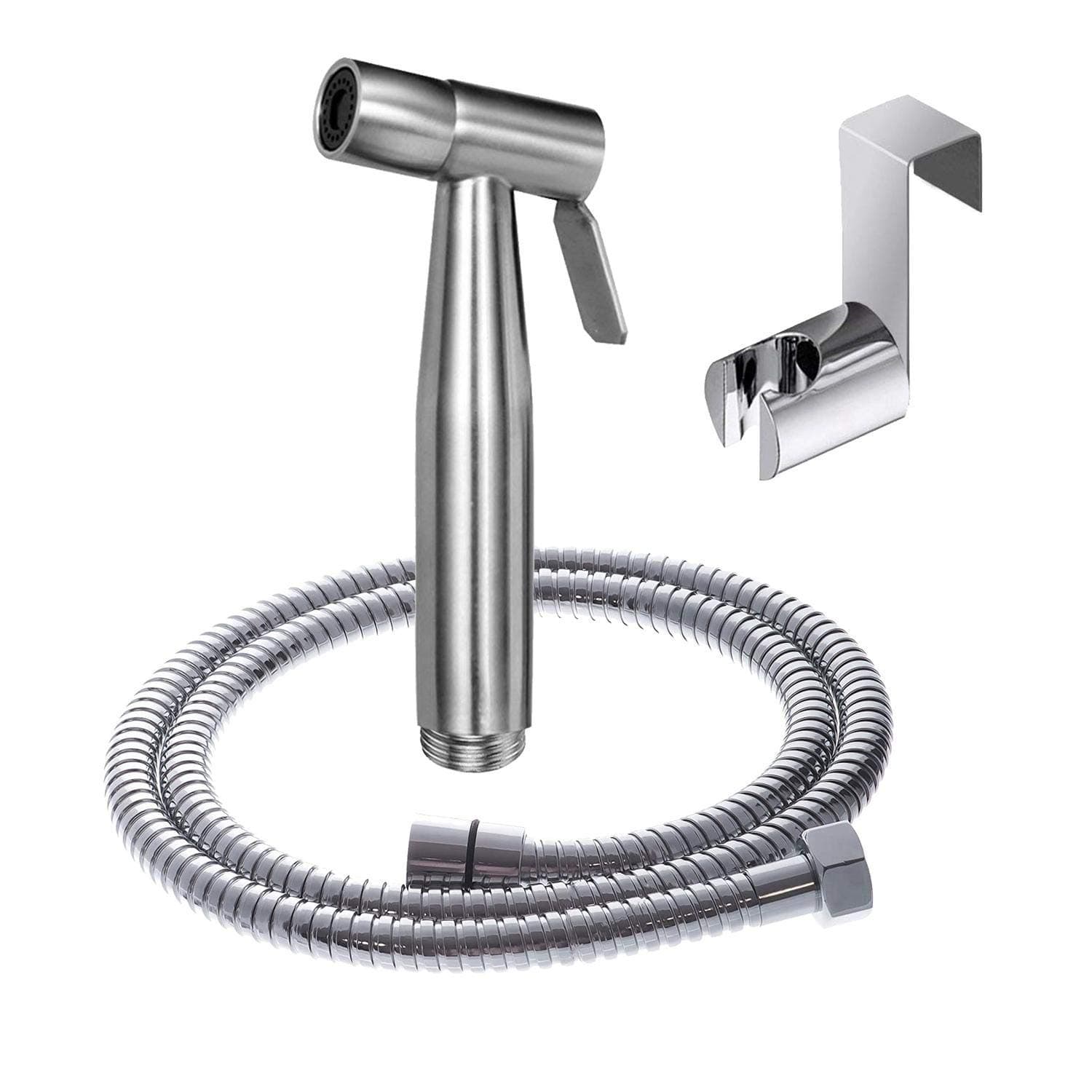 Handheld Bidet Toilet Sprayer Set for Self Cleaning Shattaf, Stainless Steel, 3 Piece Set