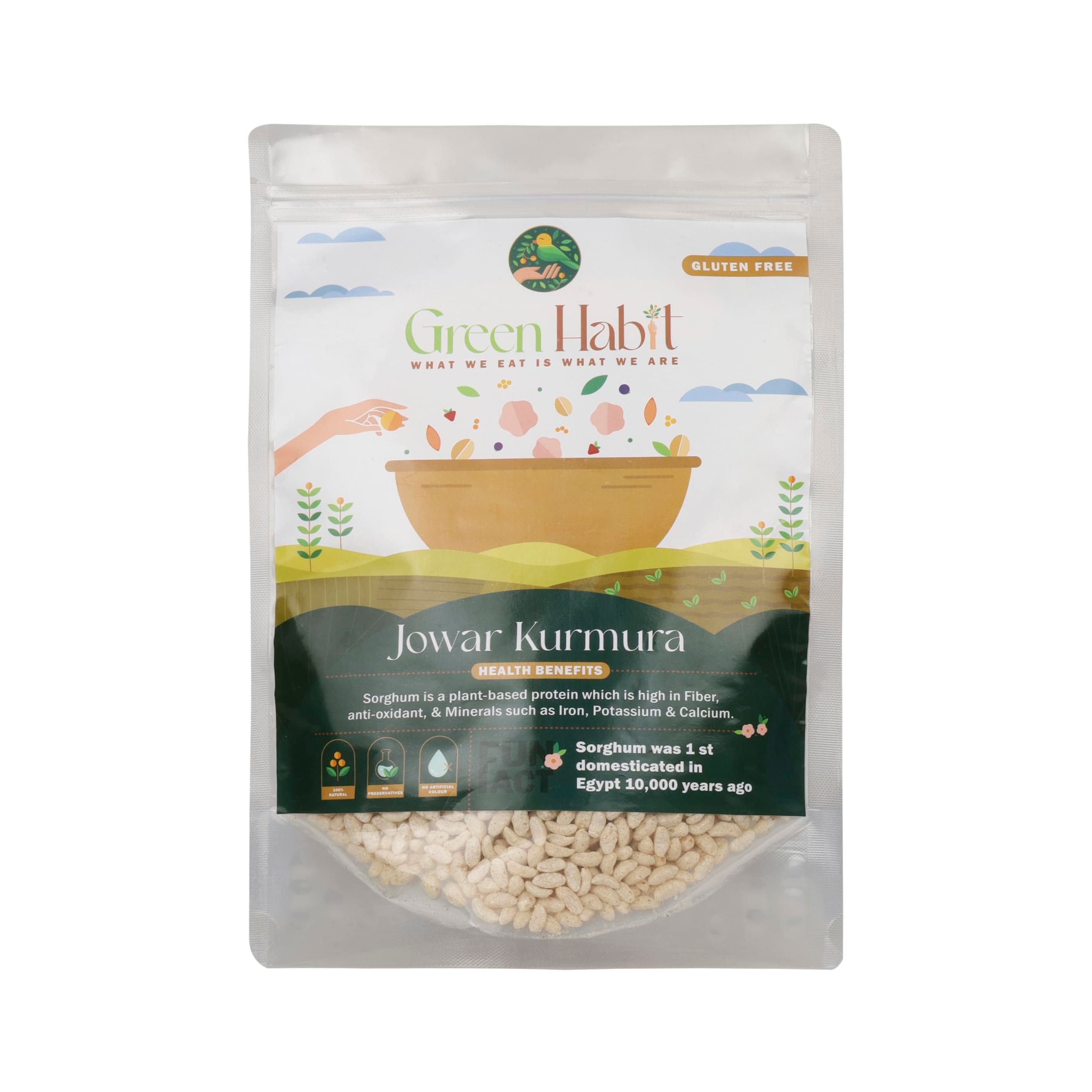 Jowar KURMURA MURMURA aka Jowar Puff for Healthy Breakfast Snack Food (200 gm pack of 1)