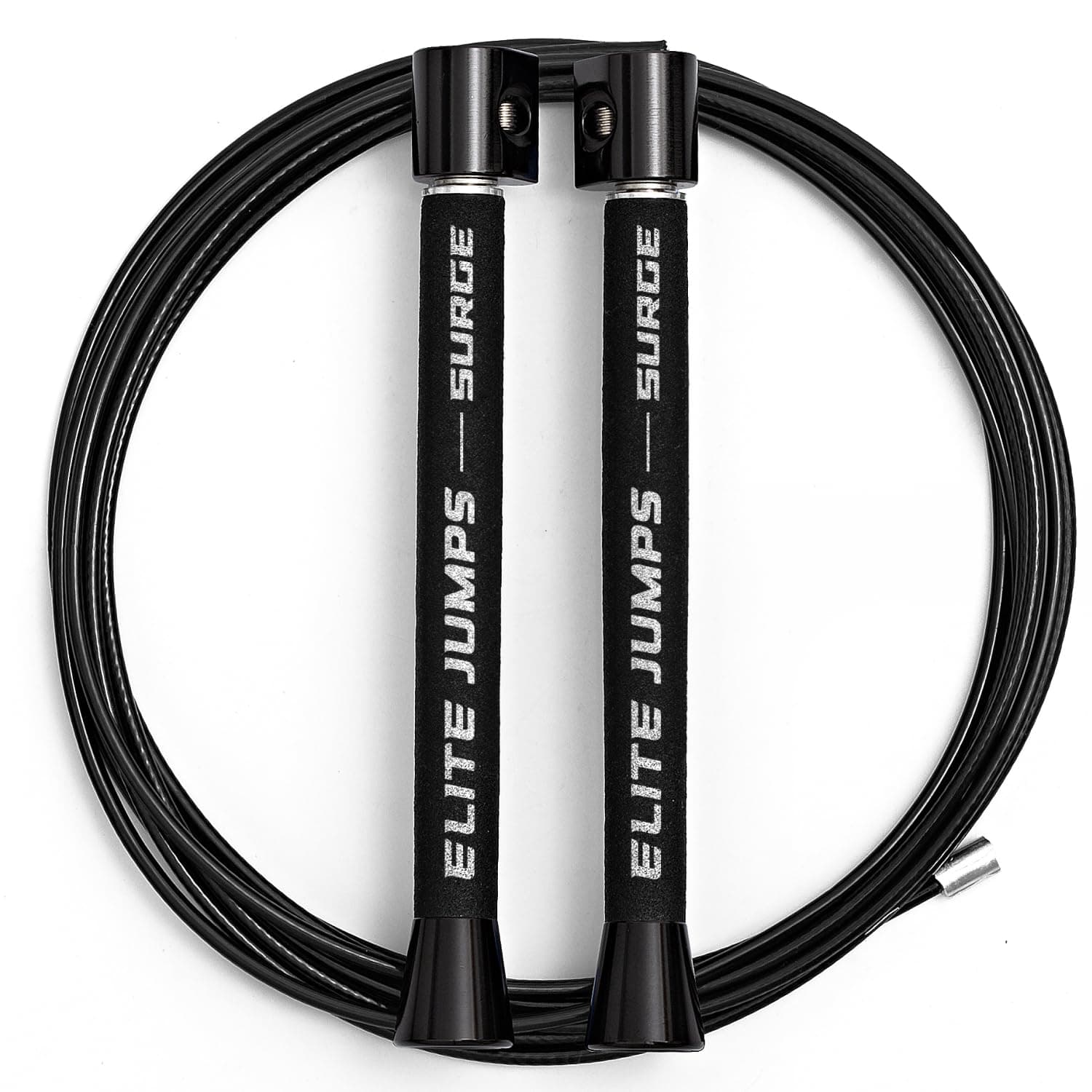 Elite SRS Surge 3.0 Professional Speed Rope for Double Unders - Patented Dual Bearing Ultra Light Handle with Premium Spin Control and Anti-Twist Cable for Ultimate Speed Jump Rope
