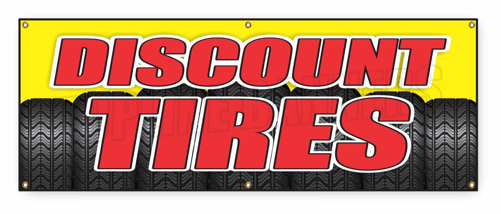 1.5 ft x 4 ft DISCOUNT TIRES BANNER SIGN tires sale sell wheel signs save discount tire