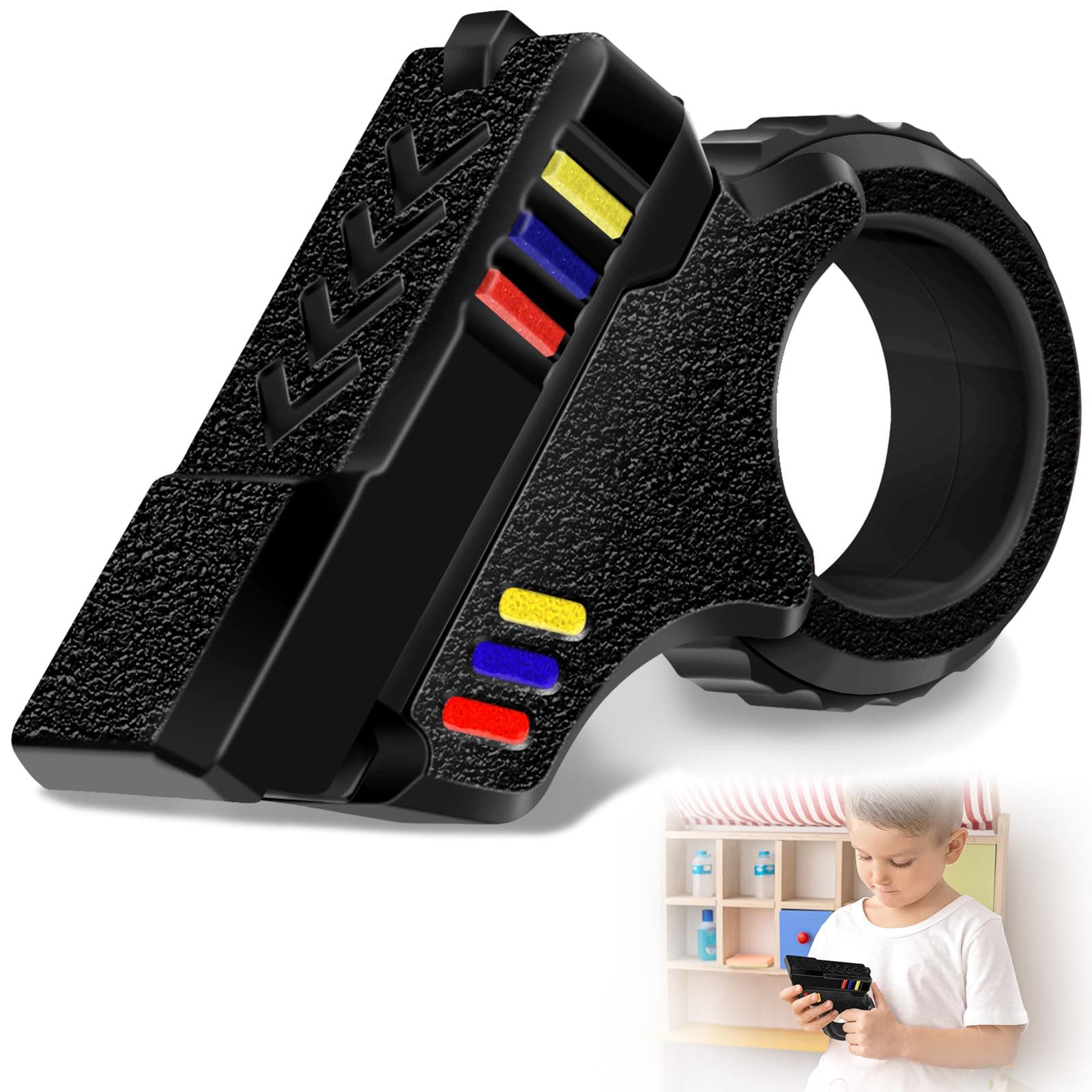 Fidget Gun Toy, Stress Anxiety Pressure Relieving Toy, 3D Printed Fidget Toy, Office Desk Toys, EDC Gyro Finger Toy, Gift Idea for Boyfriend Him Man