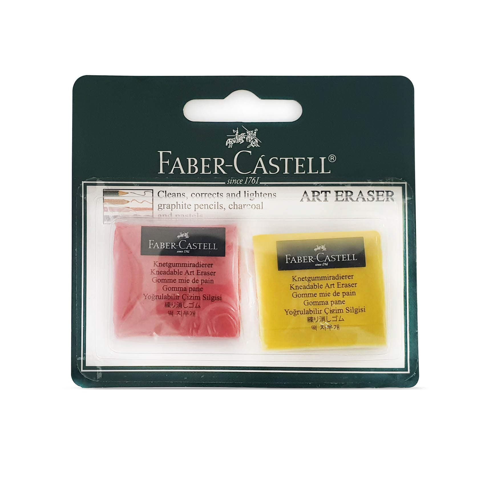Kneadable Art Eraser 2pc -Assorted Colours