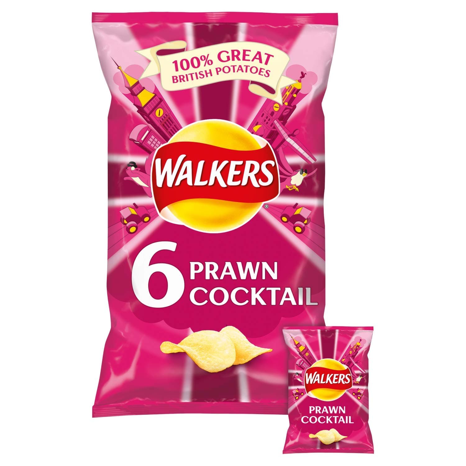 Prawn Cocktail Crisps 6 X 25G