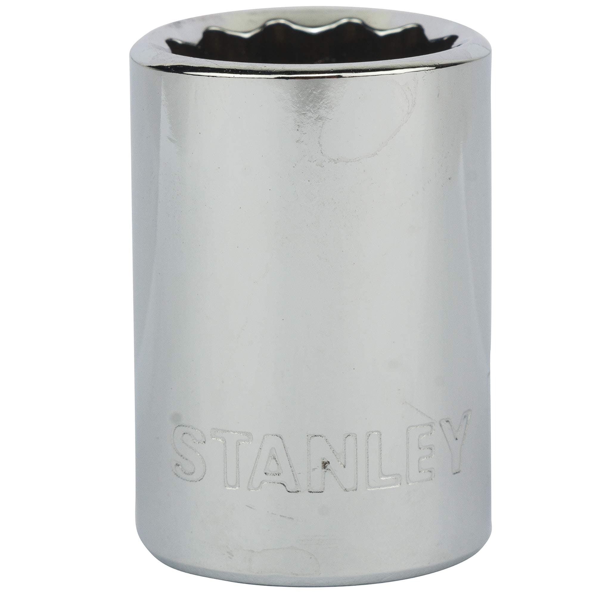 STANLEY 1-88-791 Chrome Vanadium Steel 12 Point Standard Socket 1/2 inch 19 mm Silver
