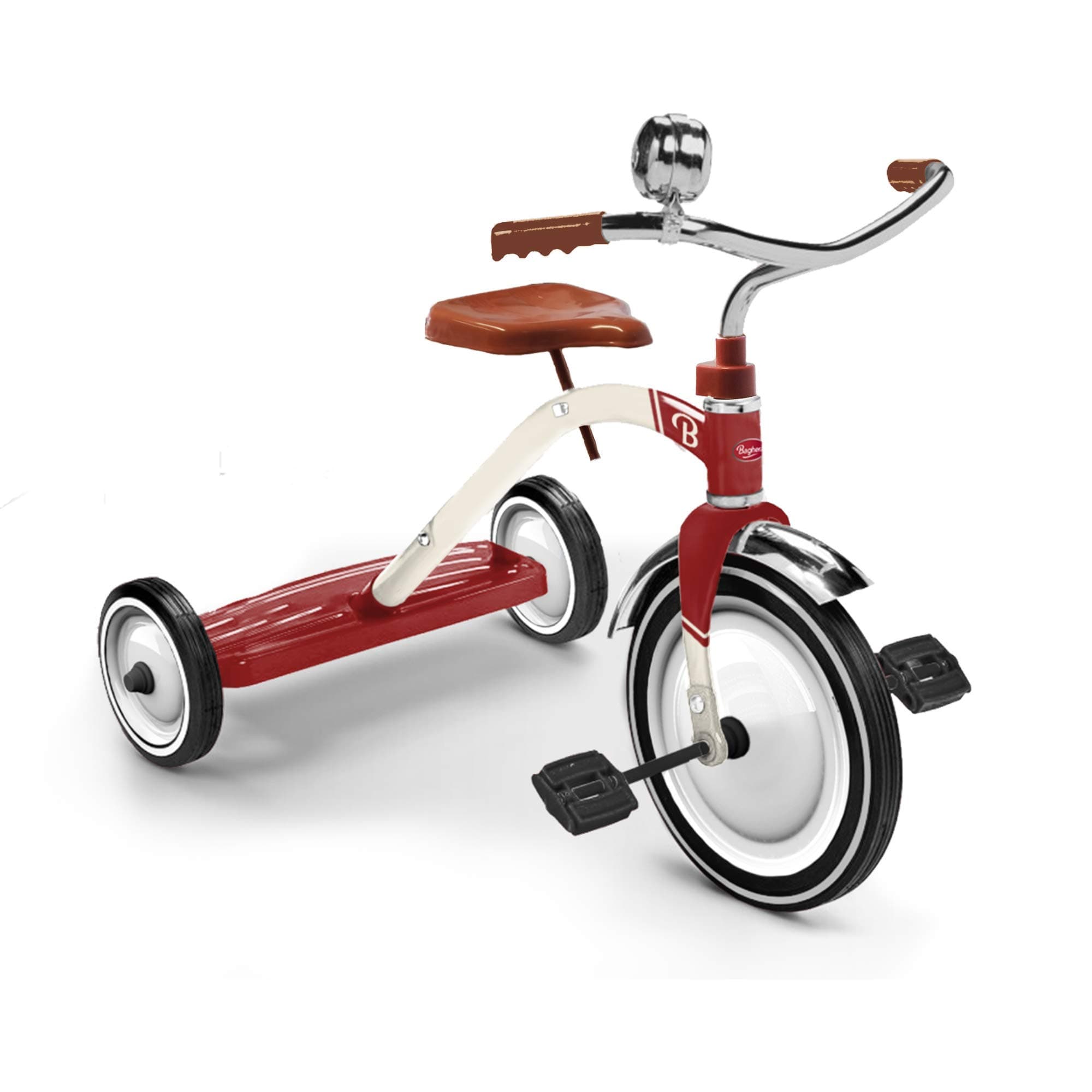Baghera Vintage Tricycle | With Steel Frame and Rubber Tyres - Classic Retro Style | For children 24 months and older